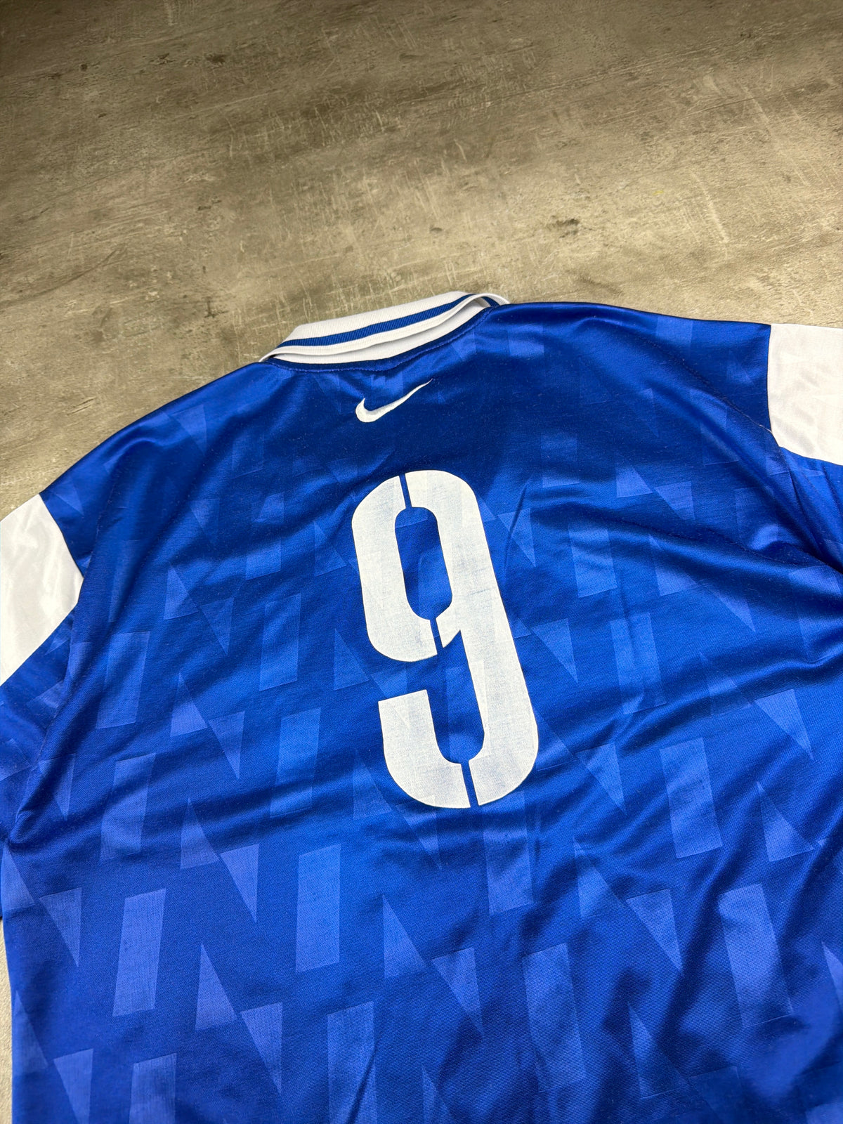 Nike Premier "No. 9" Jacquard Jersey - Royal Blue / White