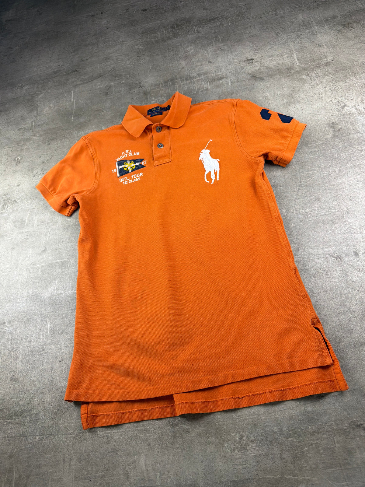 Polo Ralph Lauren "P.R.L Yacht Club" Big Pony Polo Shirt - Bright Orange