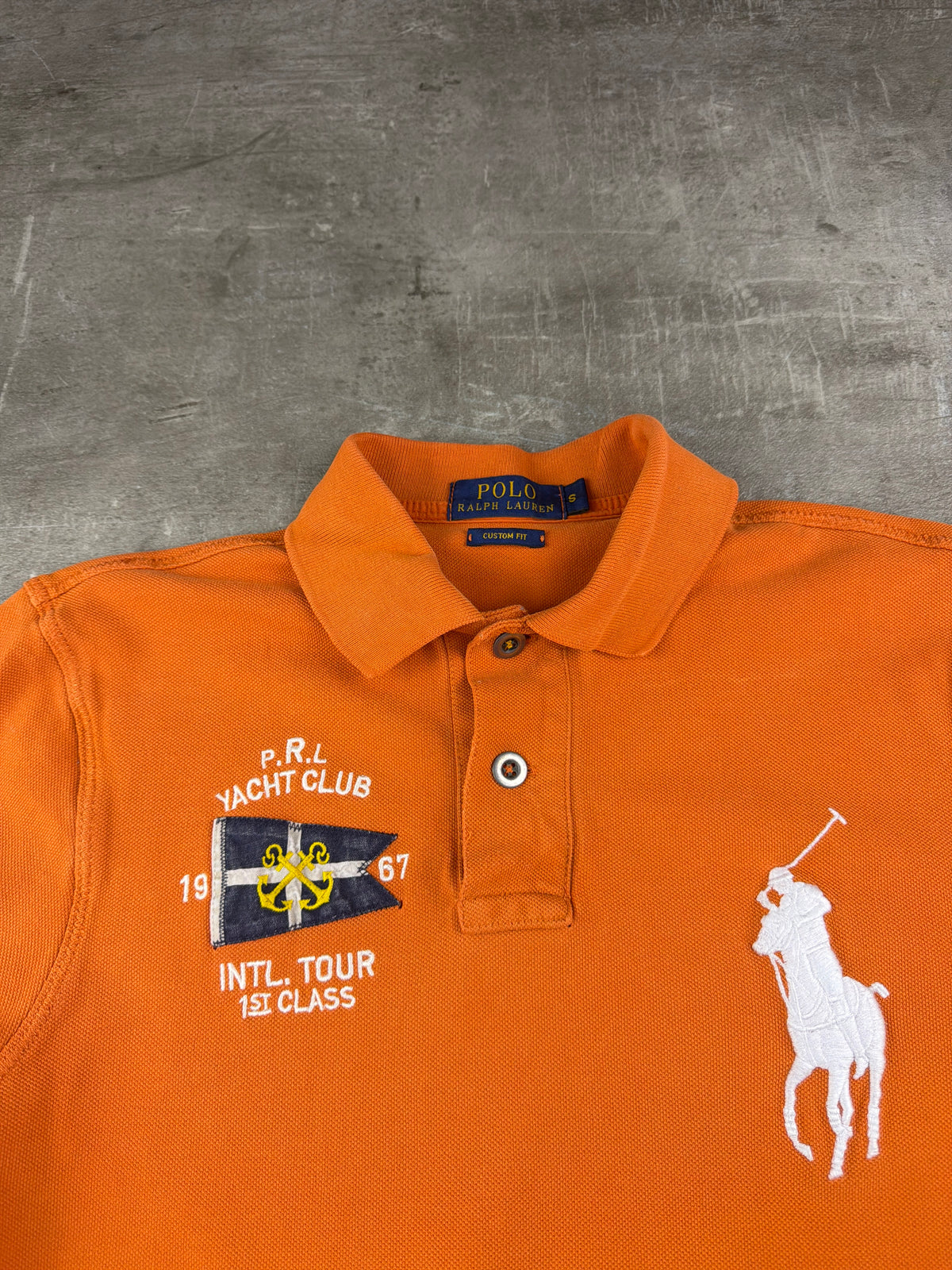 Polo Ralph Lauren "P.R.L Yacht Club" Big Pony Polo Shirt - Bright Orange