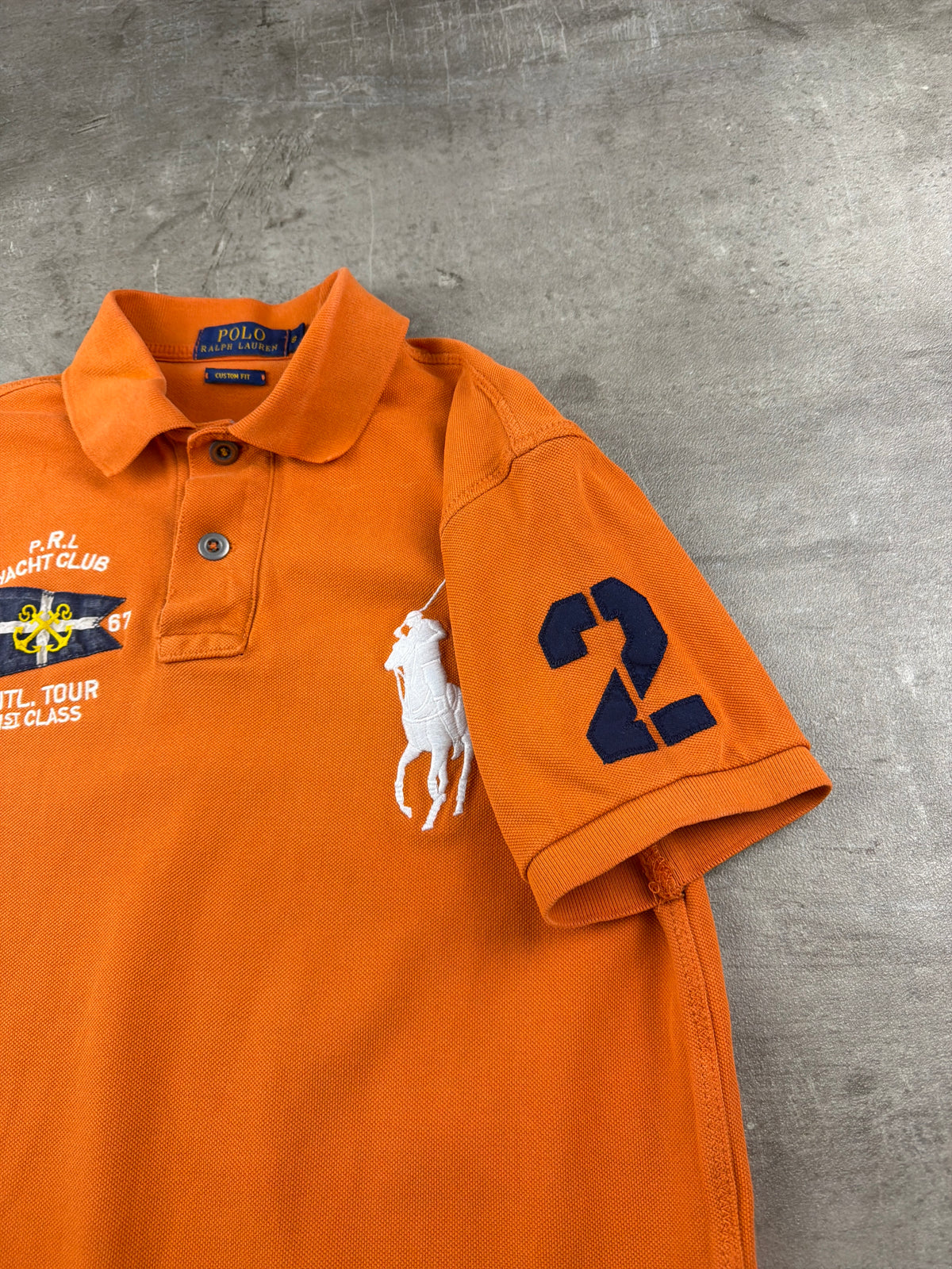 Polo Ralph Lauren "P.R.L Yacht Club" Big Pony Polo Shirt - Bright Orange