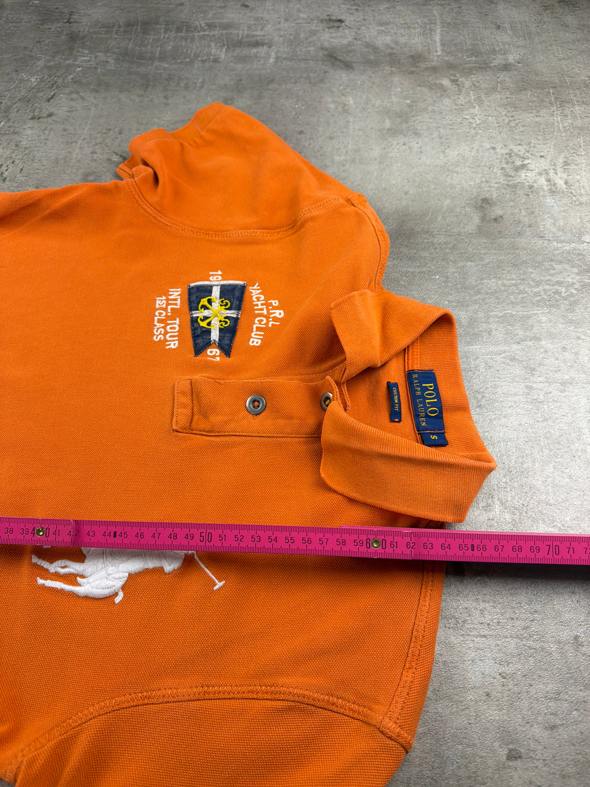 Polo Ralph Lauren "P.R.L Yacht Club" Big Pony Polo Shirt - Bright Orange