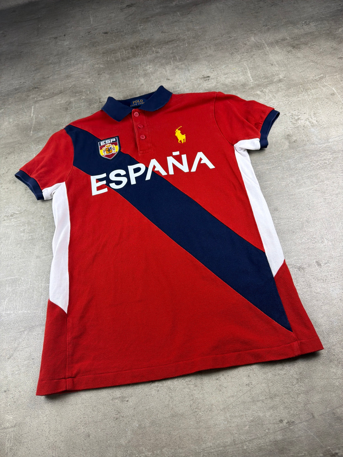 Polo Ralph Lauren "España 16" Custom Fit Polo Shirt - Red/Navy/White