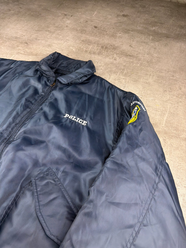 Vintage Greek Police "Hellenic Police" Flight Jacket - Navy Blue