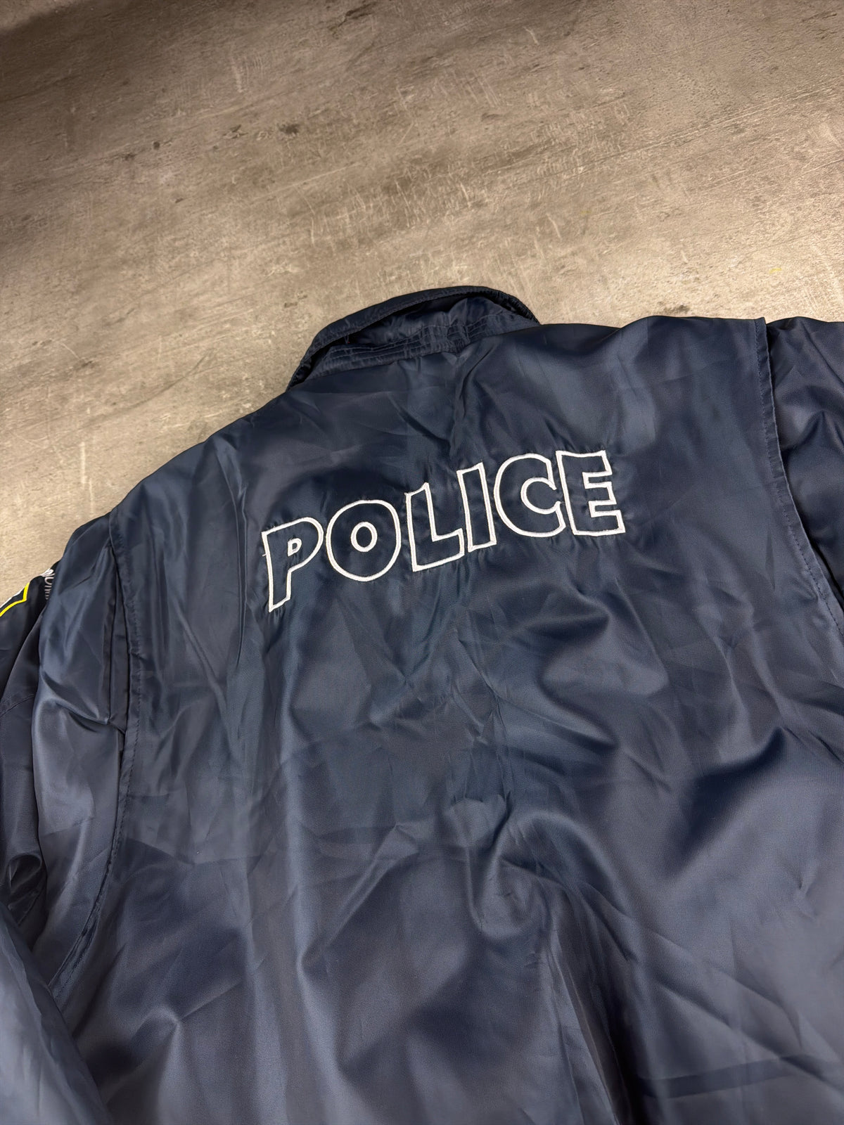 Vintage Greek Police "Hellenic Police" Flight Jacket - Navy Blue