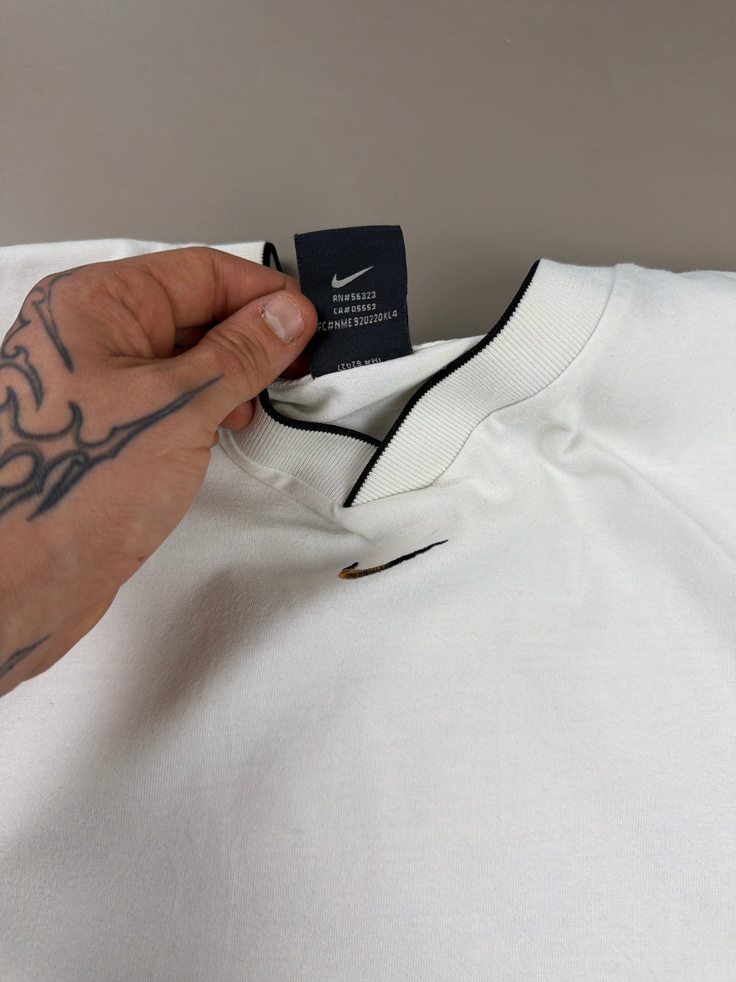 Nike Sportswear "Center Swoosh" Tech Tee - Off White