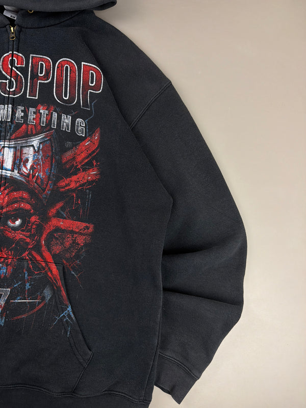 Graspop Metal Meeting 2017 Festival Tour Zip Hoodie – Faded Black Distressed