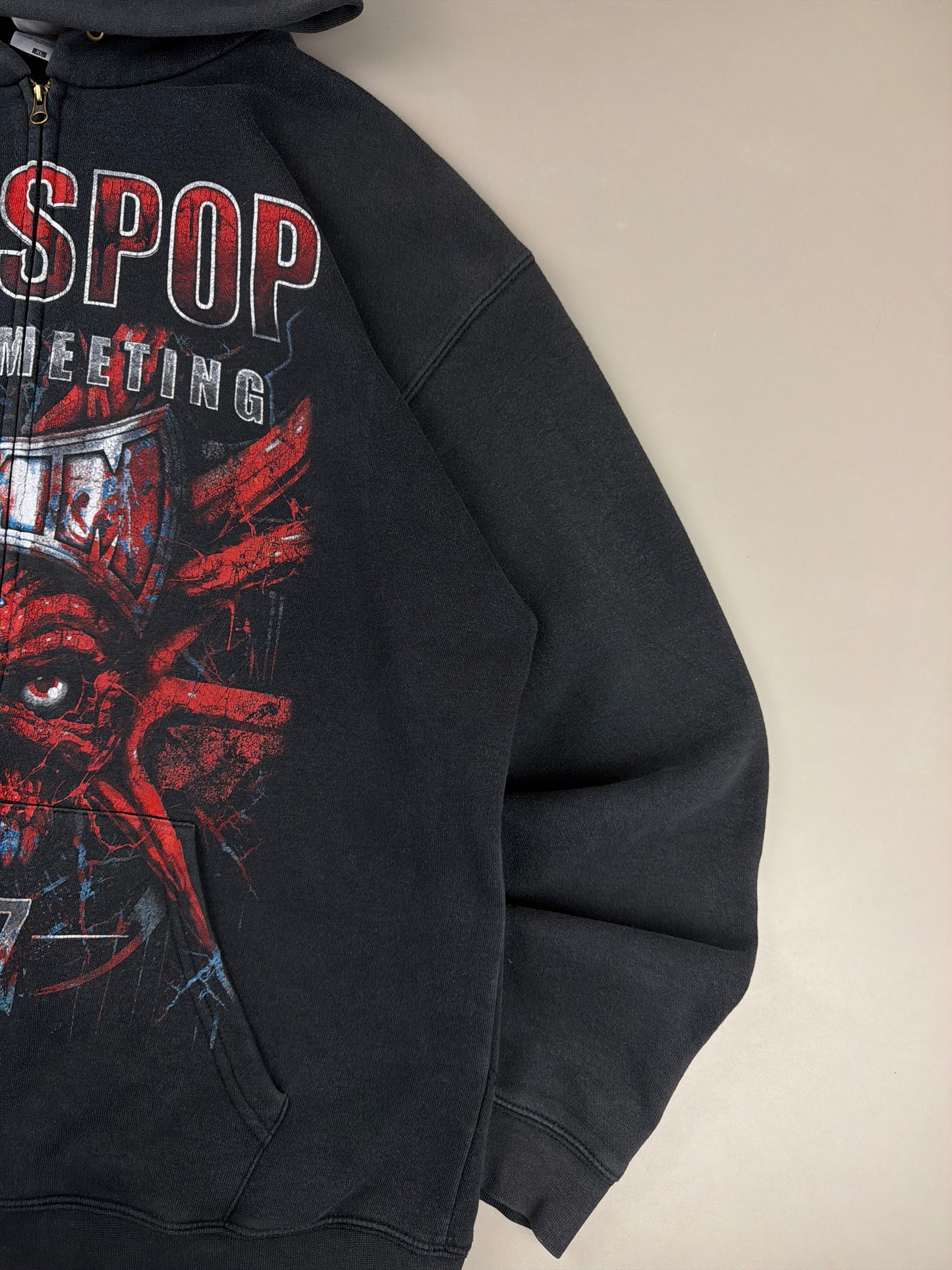 Graspop Metal Meeting 2017 Festival Tour Zip Hoodie – Faded Black Distressed