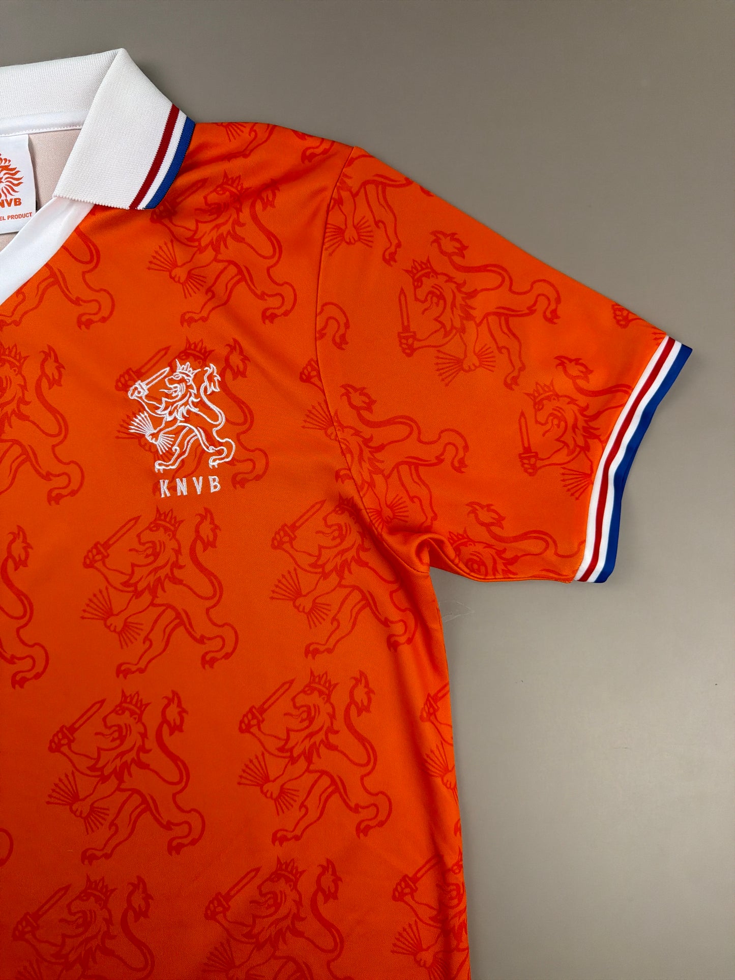 Score Draw KNVB Netherlands Retro Jersey - Vibrant Orange / Blokecore Aesthetic