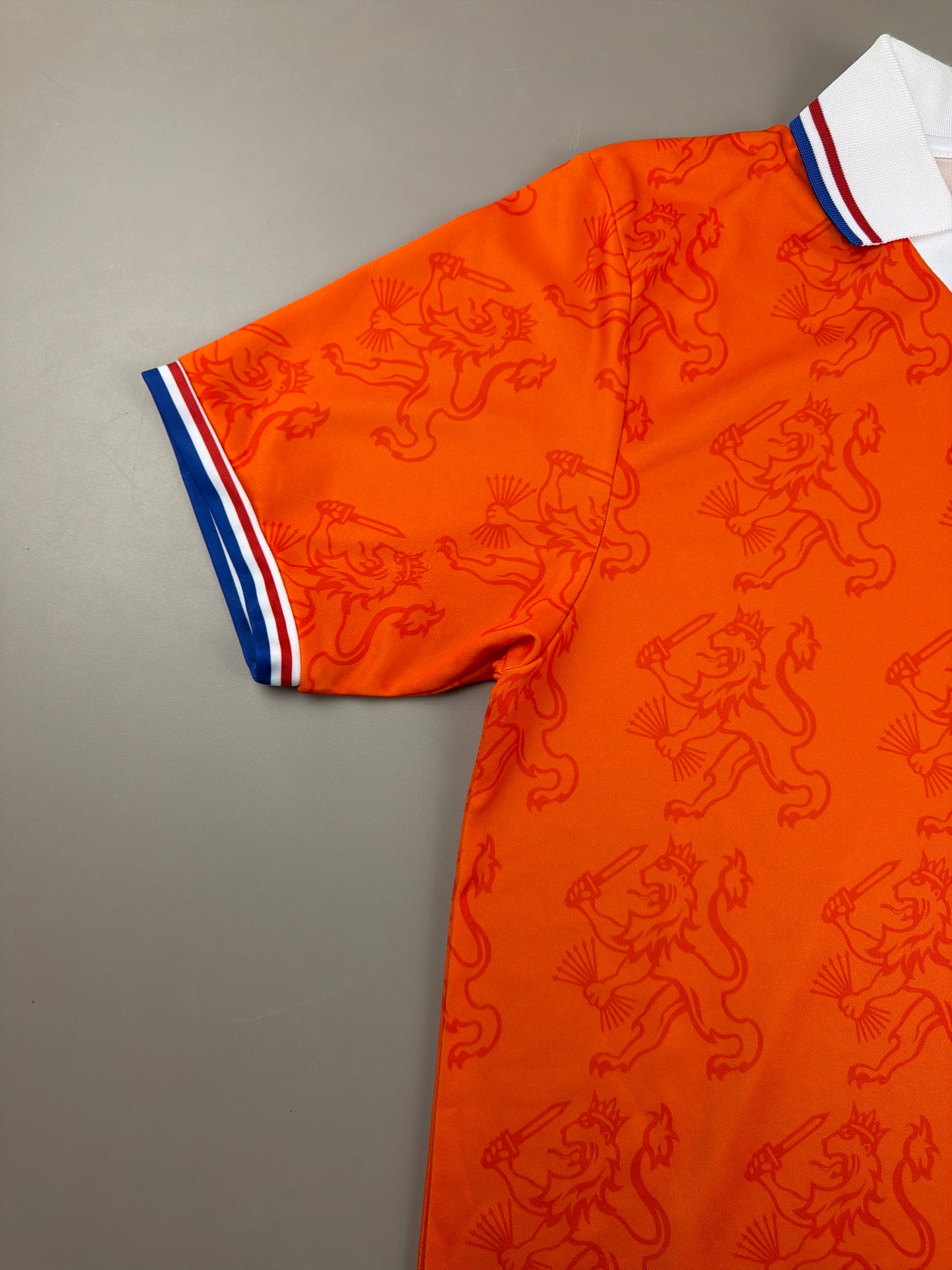 Score Draw KNVB Netherlands Retro Jersey - Vibrant Orange / Blokecore Aesthetic