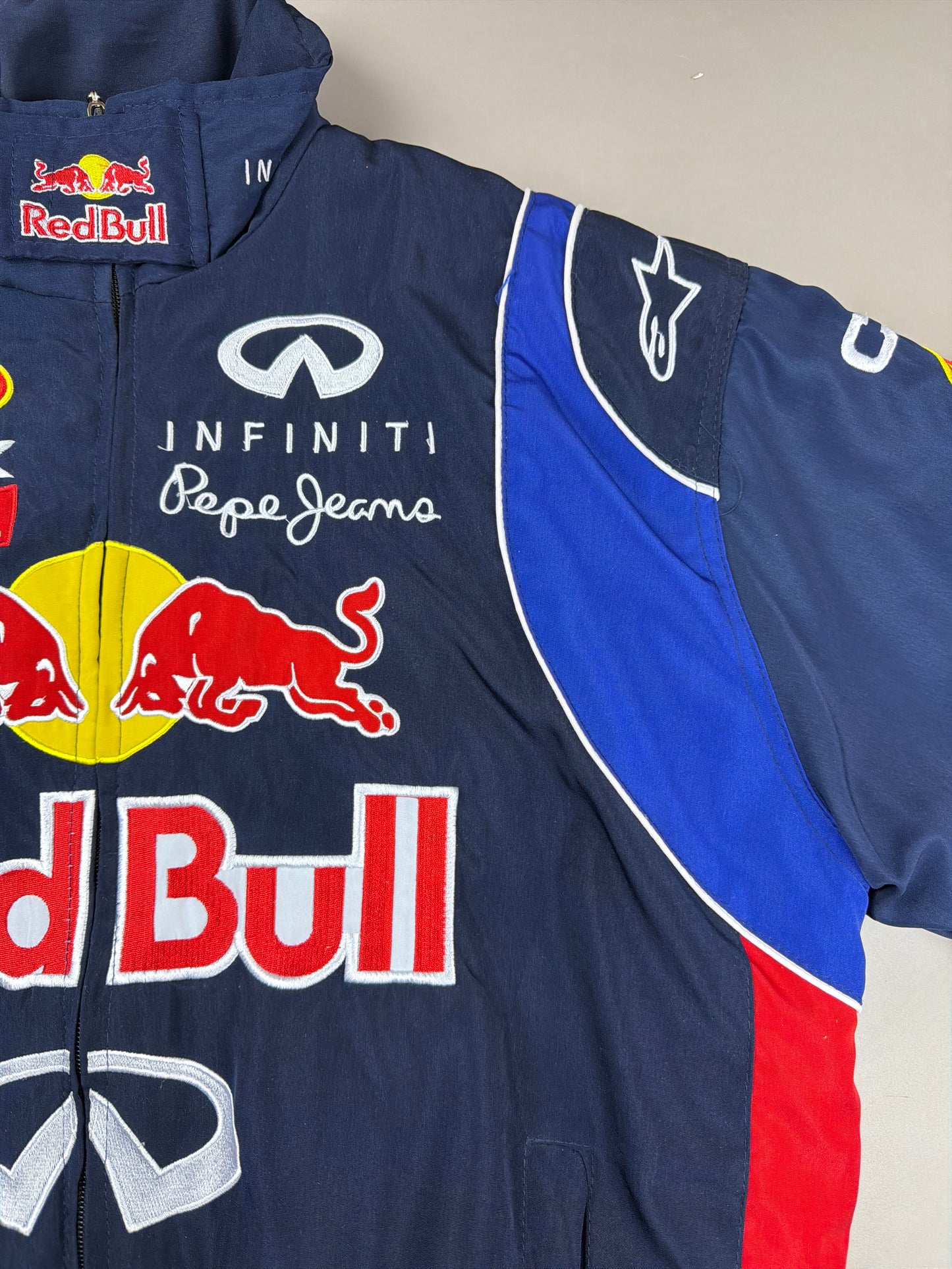 Red Bull Racing "Gives You Wings" Bomber Jacket - Dark Navy