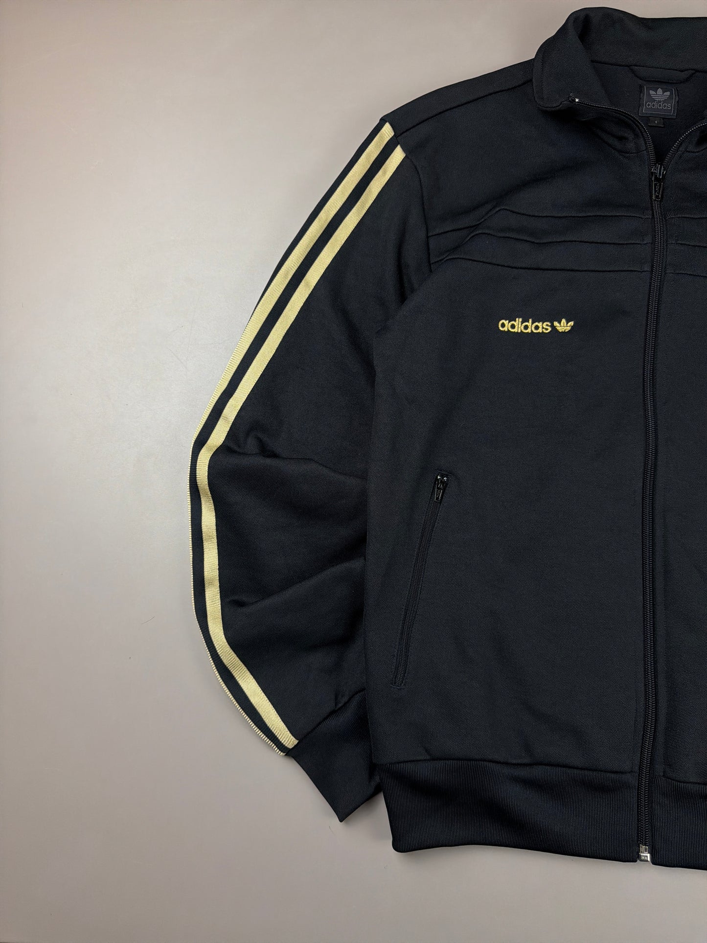 Adidas Originals "83-C J. Mano" Signature Track Jacket - Black & Gold