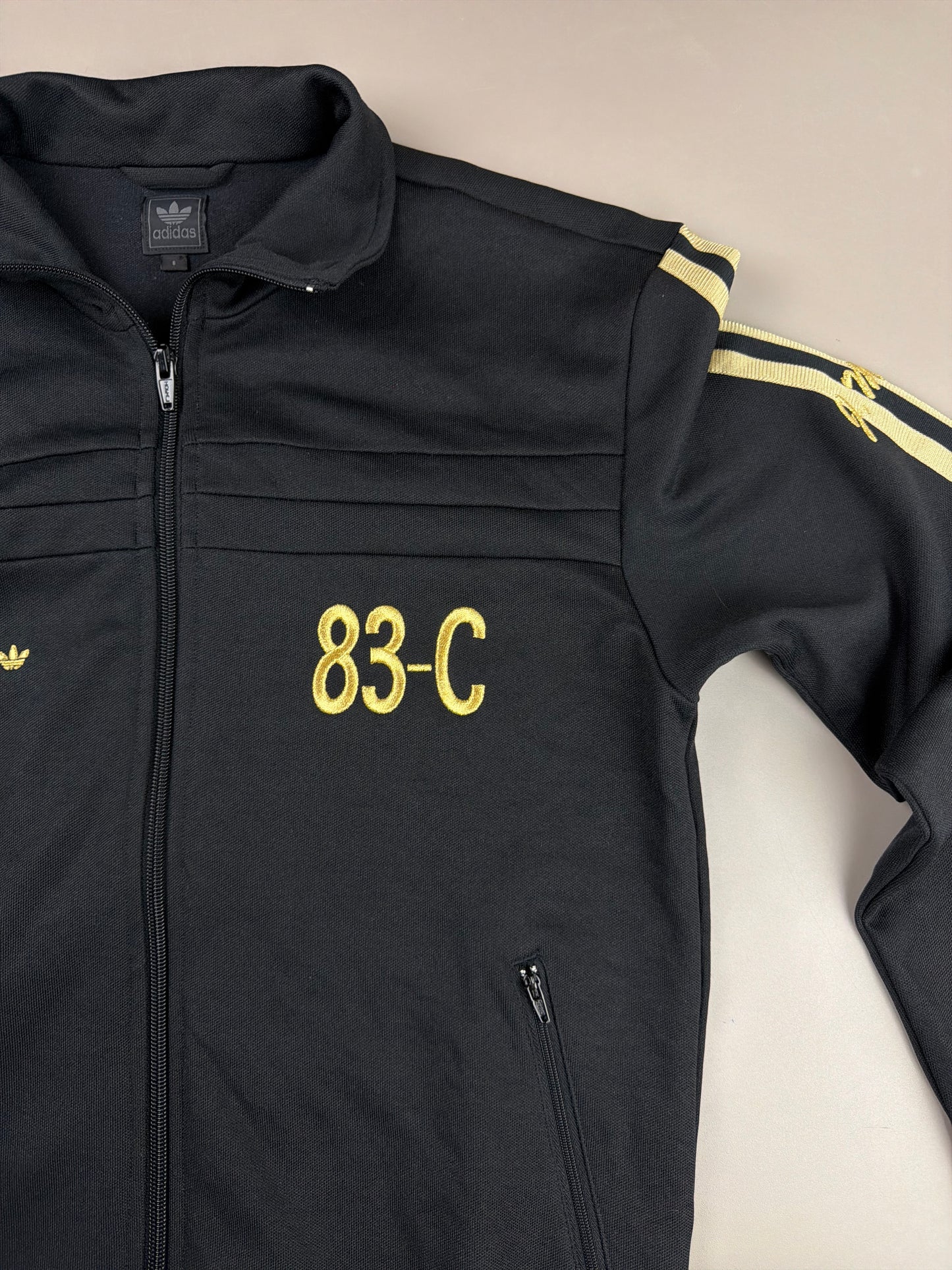 Adidas Originals "83-C J. Mano" Signature Track Jacket - Black & Gold