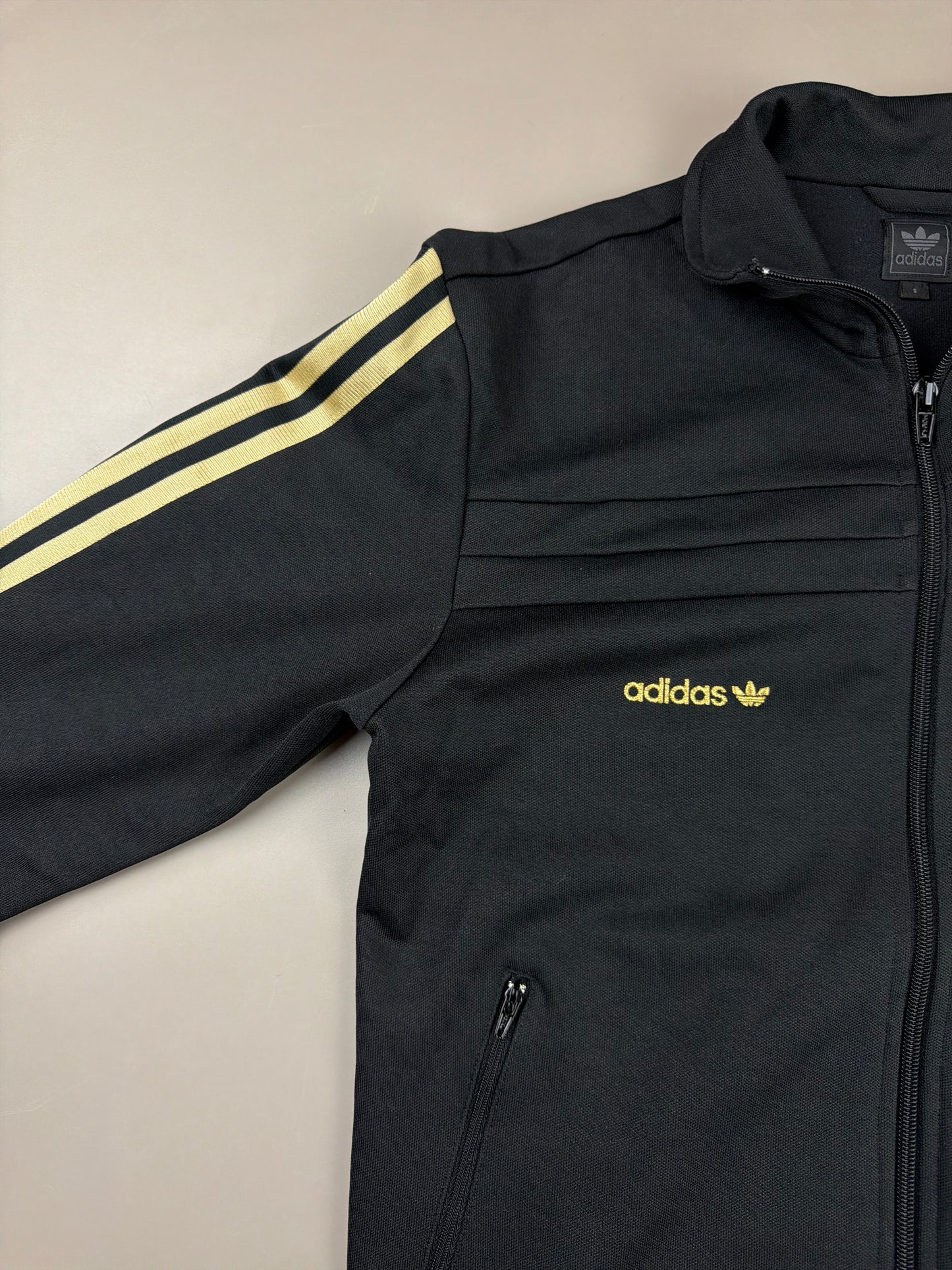 Adidas Originals "83-C J. Mano" Signature Track Jacket - Black & Gold