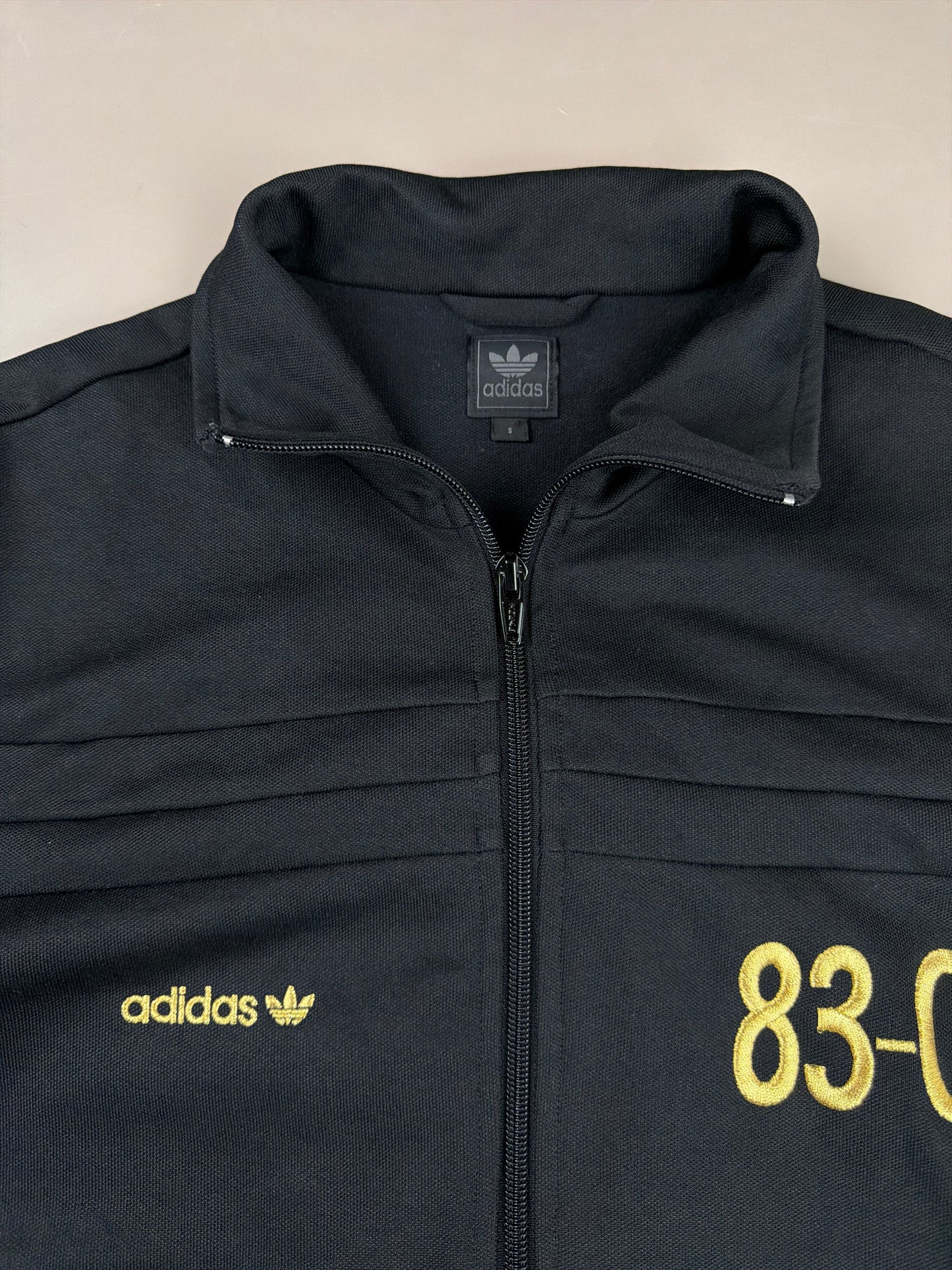 Adidas Originals "83-C J. Mano" Signature Track Jacket - Black & Gold