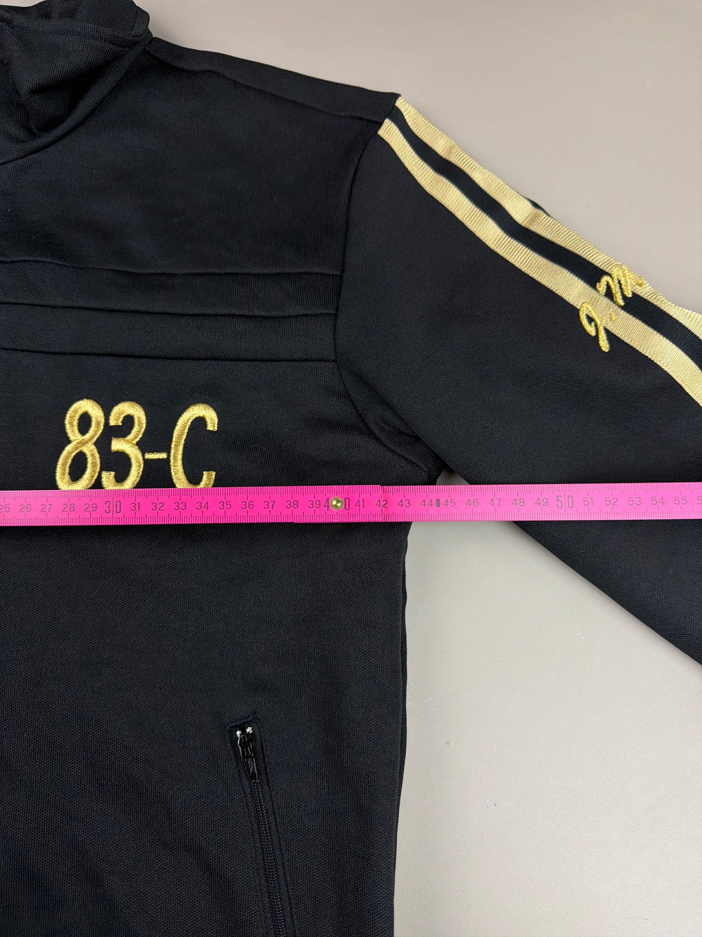Adidas Originals "83-C J. Mano" Signature Track Jacket - Black & Gold