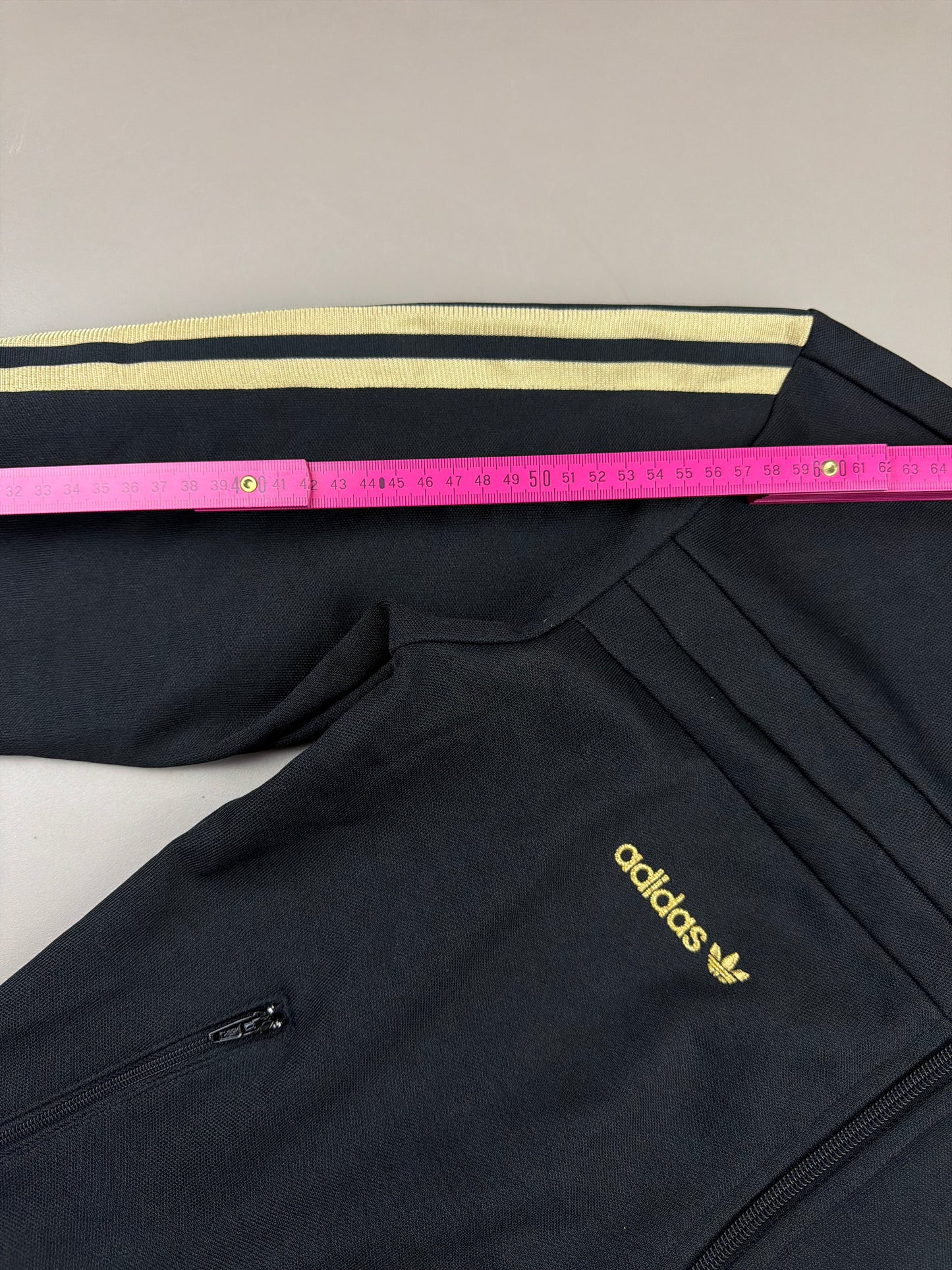 Adidas Originals "83-C J. Mano" Signature Track Jacket - Black & Gold