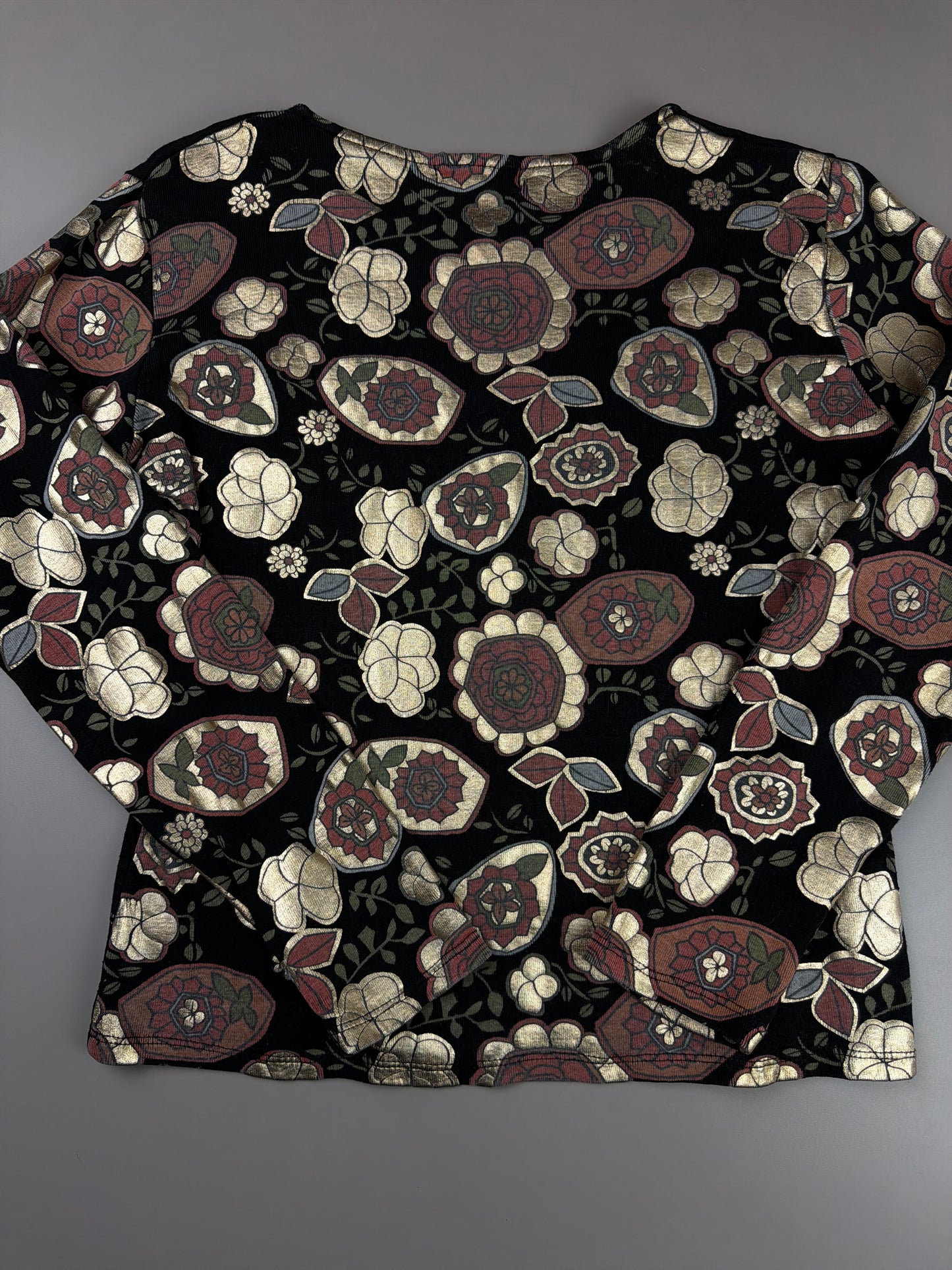 Custo Barcelona Archive "Metallic Twins" Graphic Longsleeve - Black/Gold