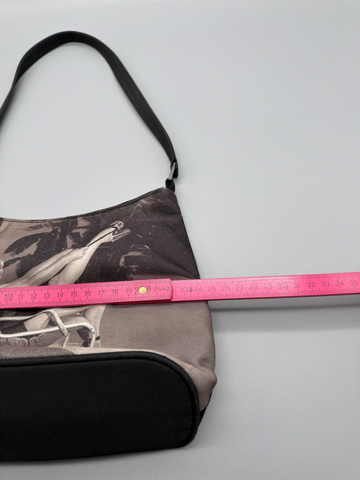Y2K Pin-Up Vintage Shoulder Bag - Black & Sepia