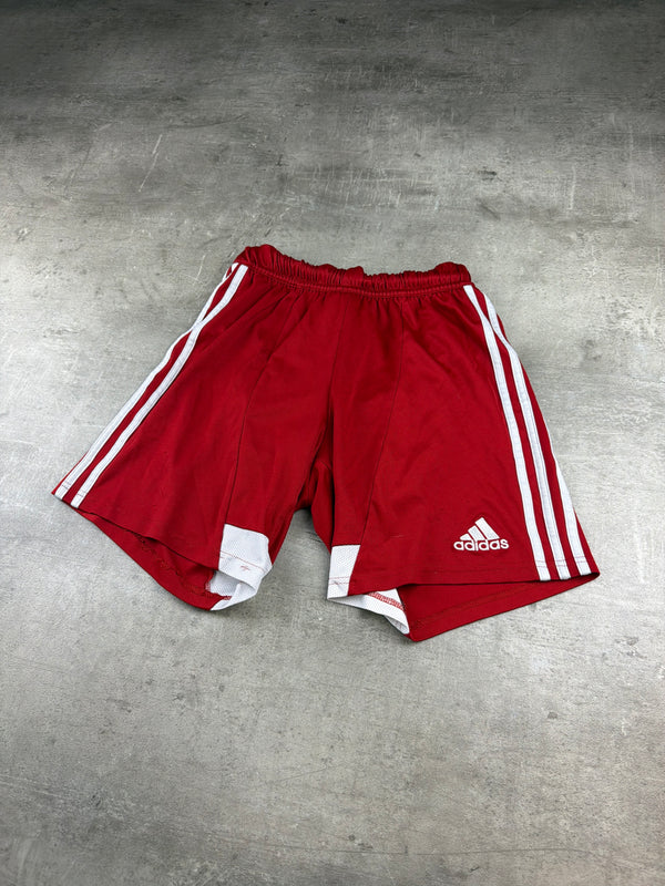 Adidas Y2K Three Stripe "Samba" Track Shorts - Red / White