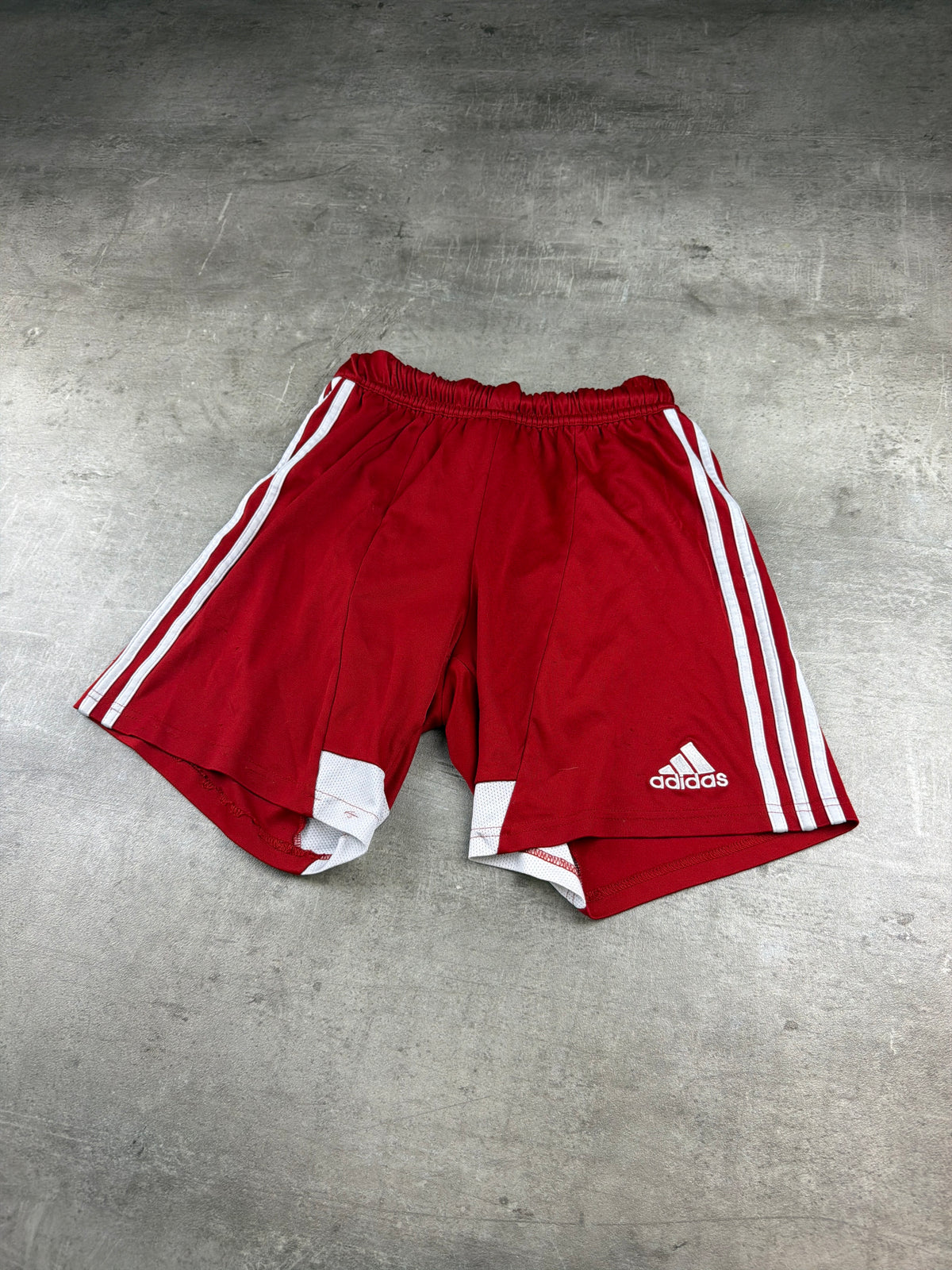 Adidas Y2K Three Stripe "Samba" Track Shorts - Red / White