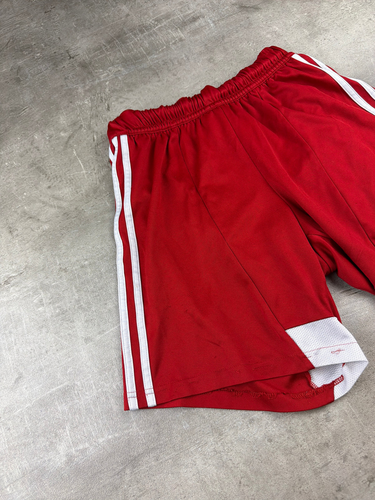 Adidas Y2K Three Stripe "Samba" Track Shorts - Red / White