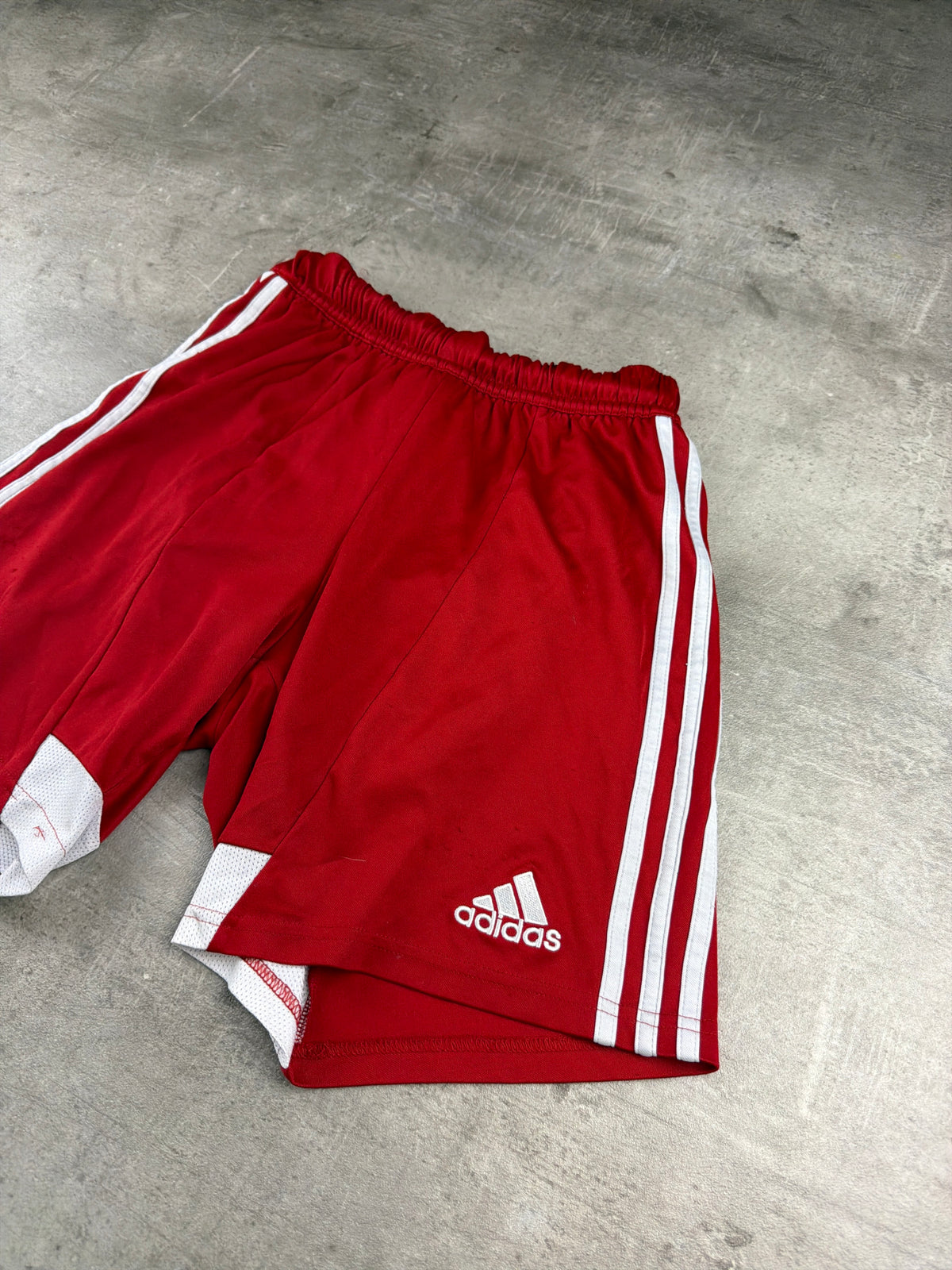 Adidas Y2K Three Stripe "Samba" Track Shorts - Red / White