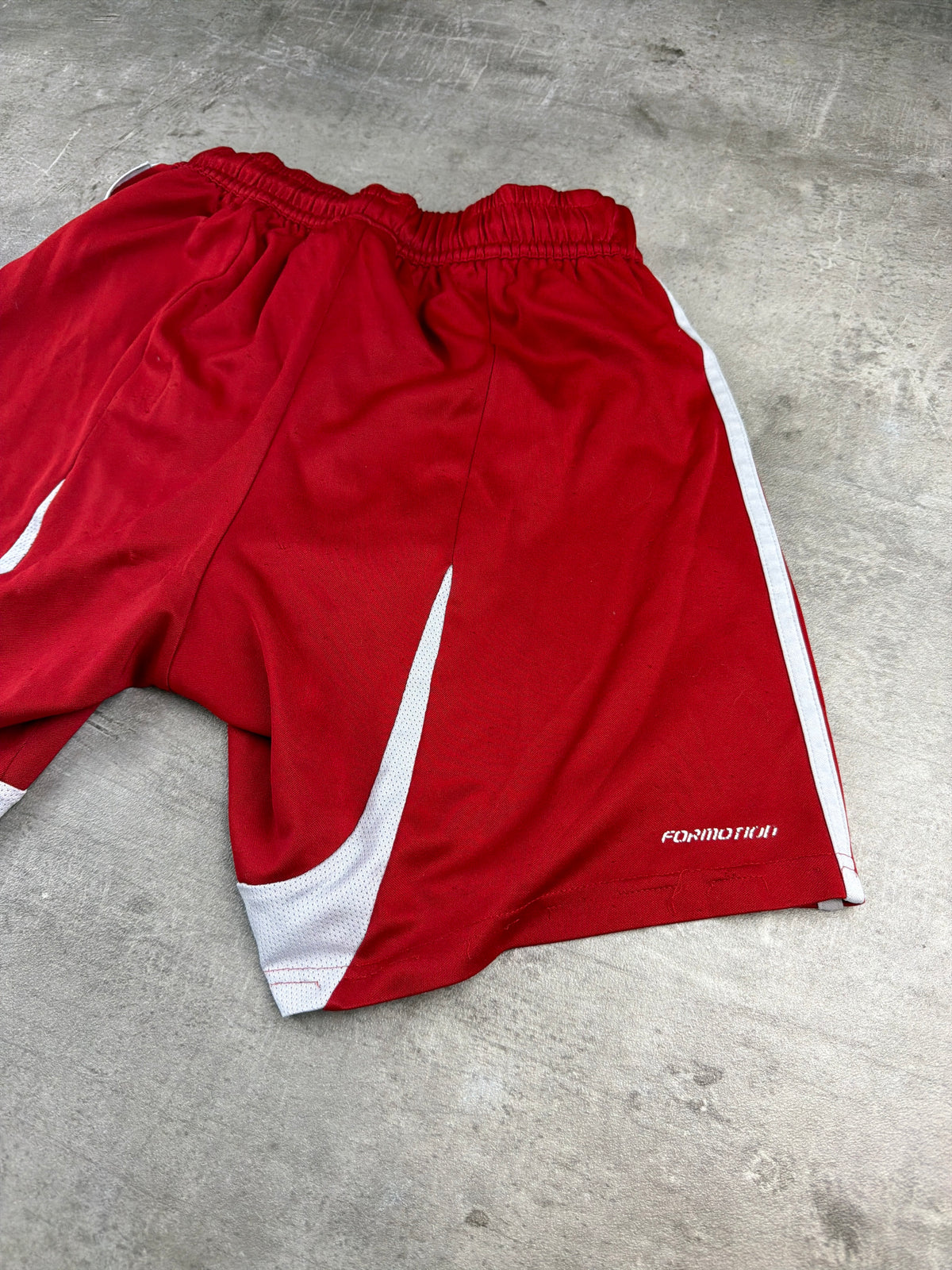 Adidas Y2K Three Stripe "Samba" Track Shorts - Red / White