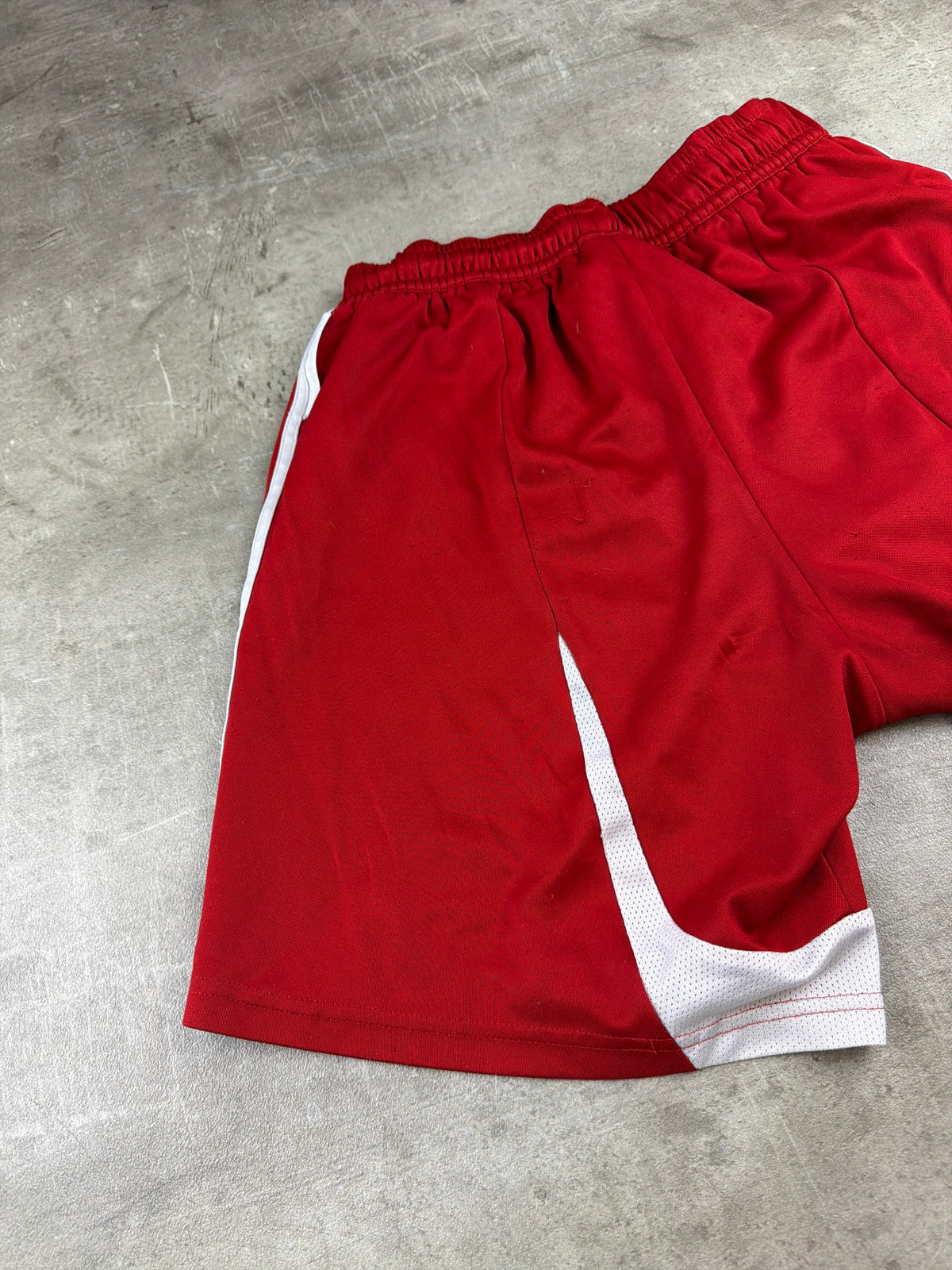 Adidas Y2K Three Stripe "Samba" Track Shorts - Red / White