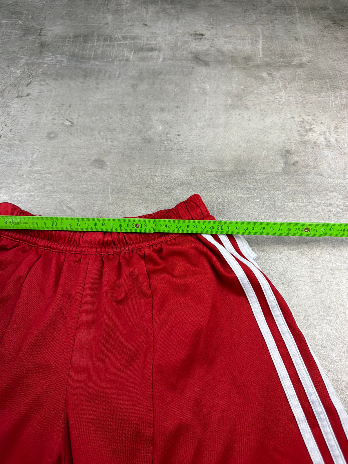 Adidas Y2K Three Stripe "Samba" Track Shorts - Red / White