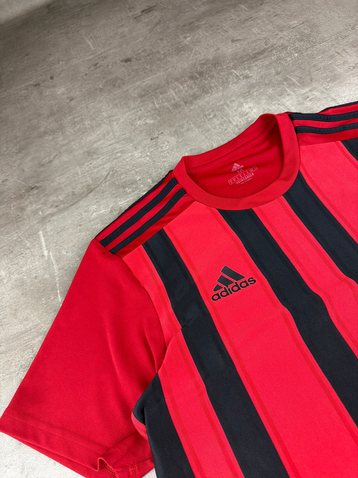 Adidas Striped Aeroready Jersey - Red / Black