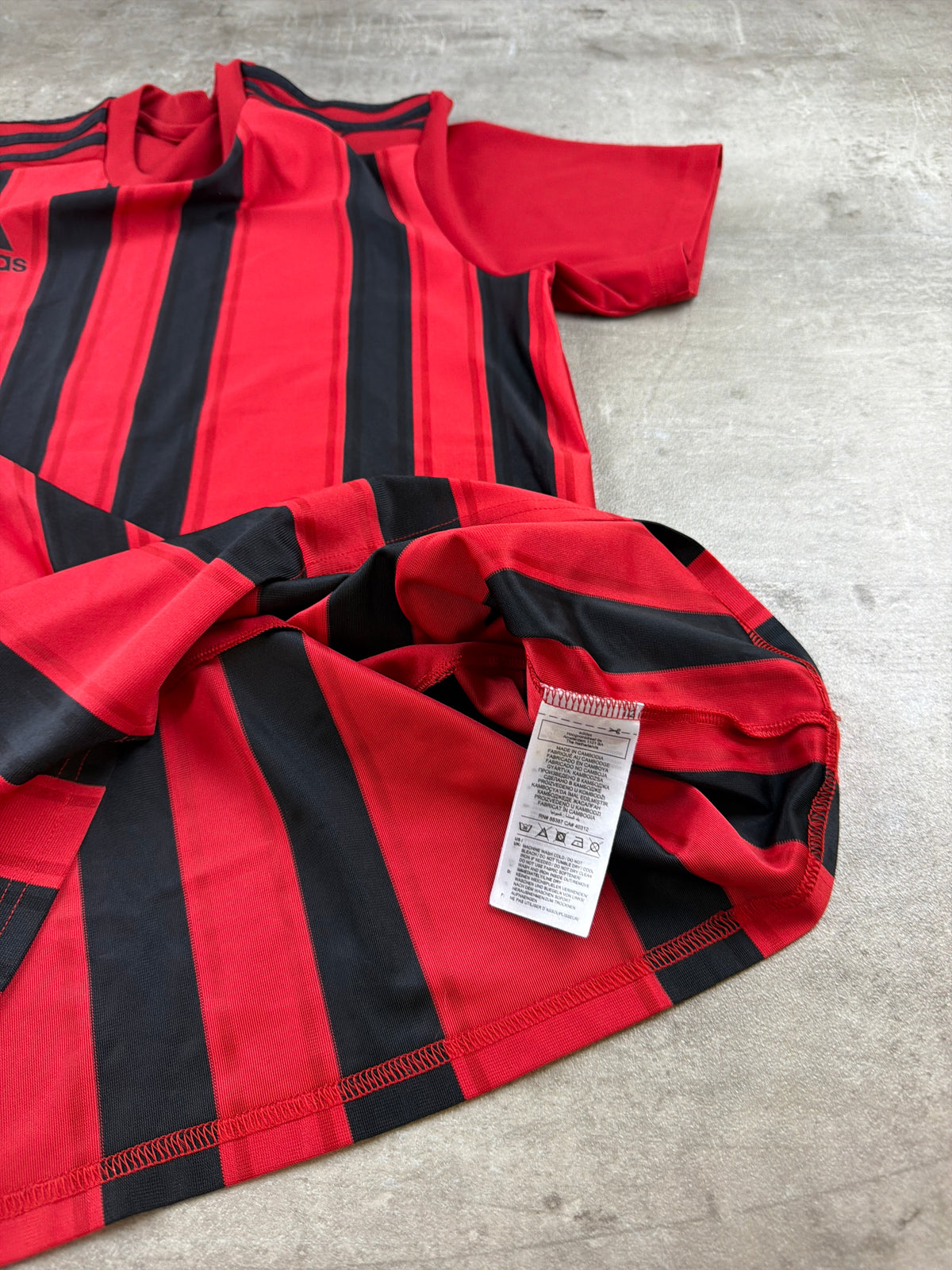 Adidas Striped Aeroready Jersey - Red / Black