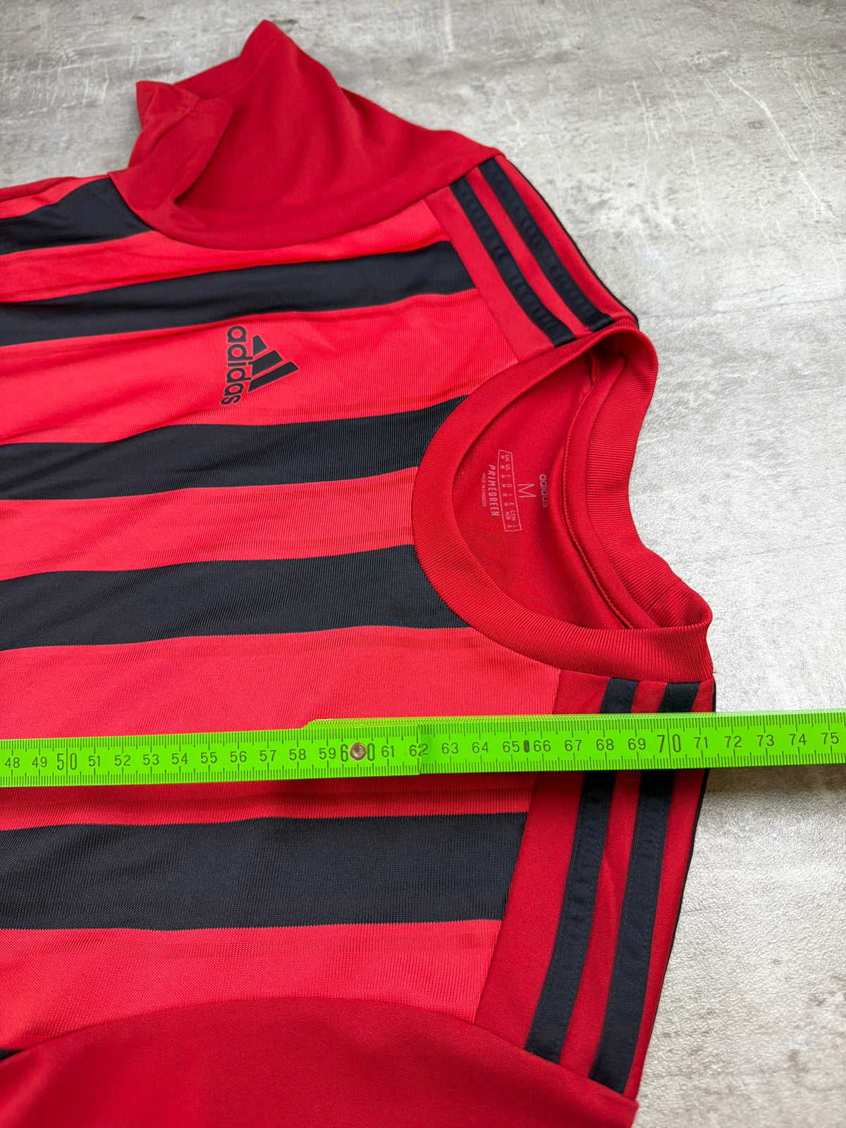 Adidas Striped Aeroready Jersey - Red / Black