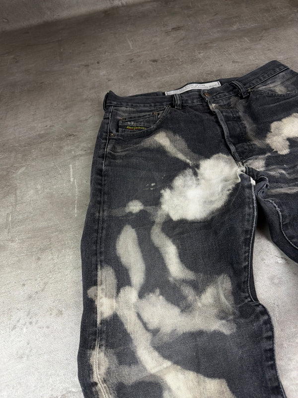 Diesel Archive Bleached "Cloud" Denim Jeans - Acid Washed / Black