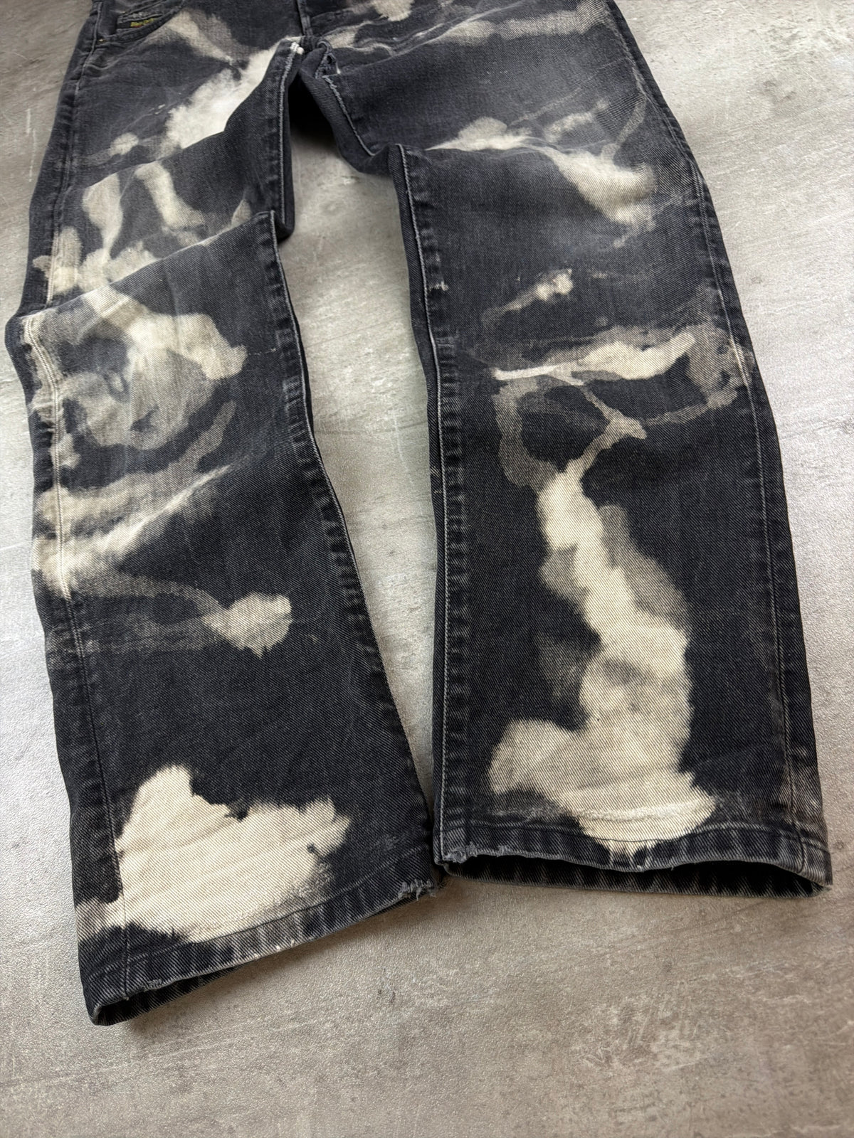 Diesel Archive Bleached "Cloud" Denim Jeans - Acid Washed / Black