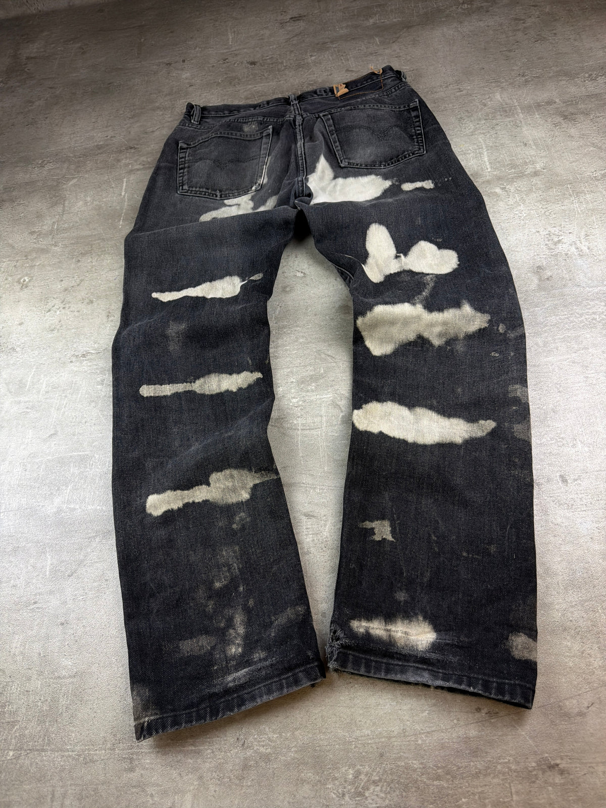 Diesel Archive Bleached "Cloud" Denim Jeans - Acid Washed / Black