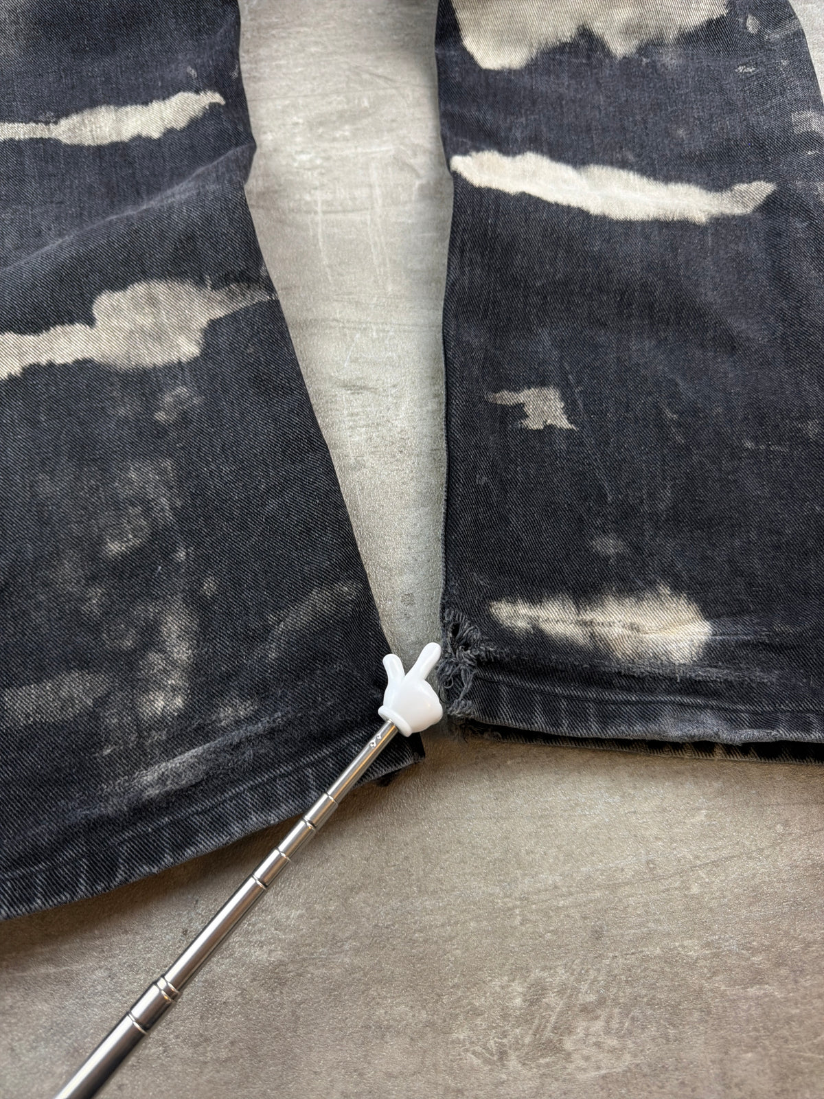 Diesel Archive Bleached "Cloud" Denim Jeans - Acid Washed / Black