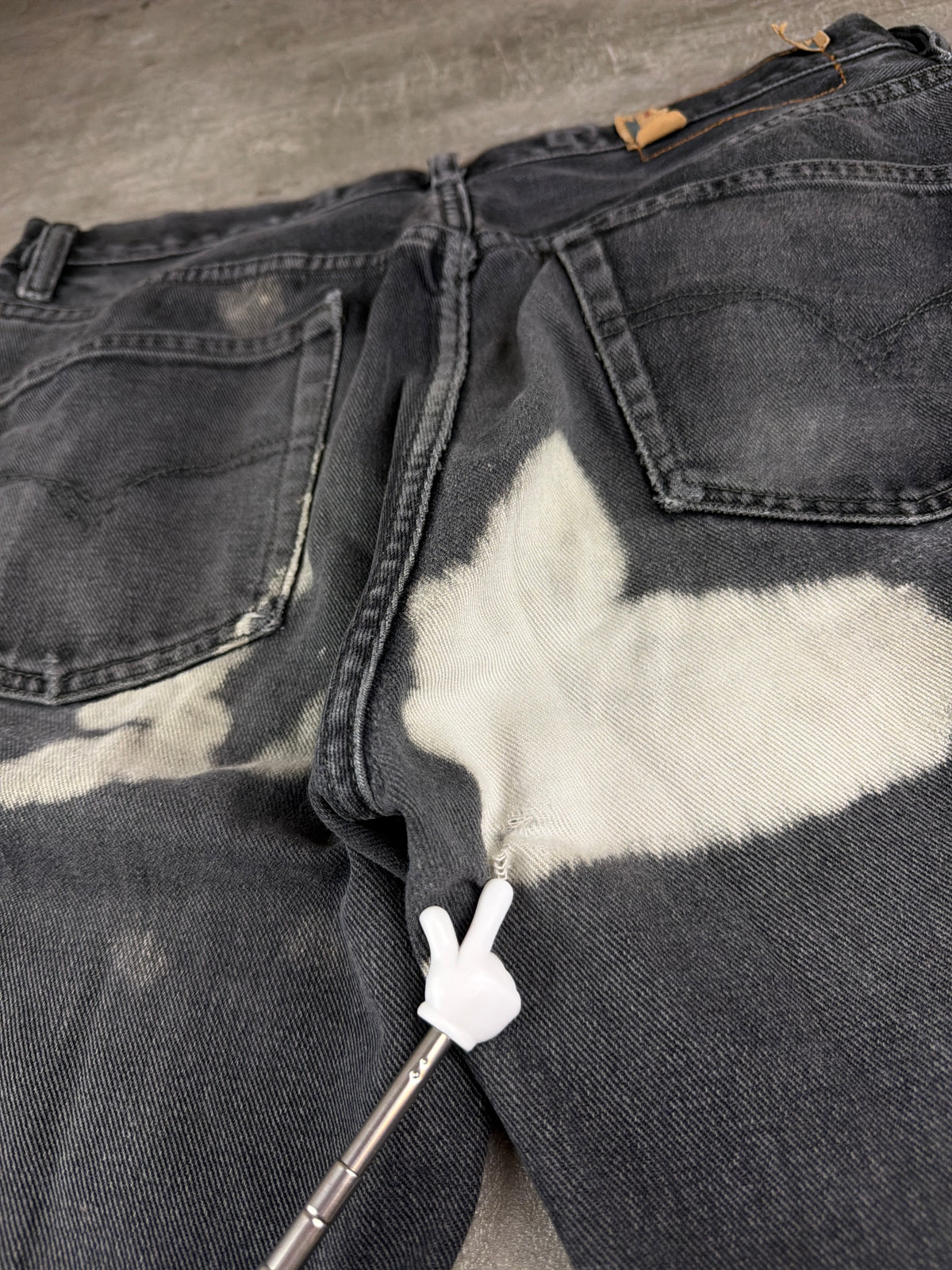 Diesel Archive Bleached "Cloud" Denim Jeans - Acid Washed / Black
