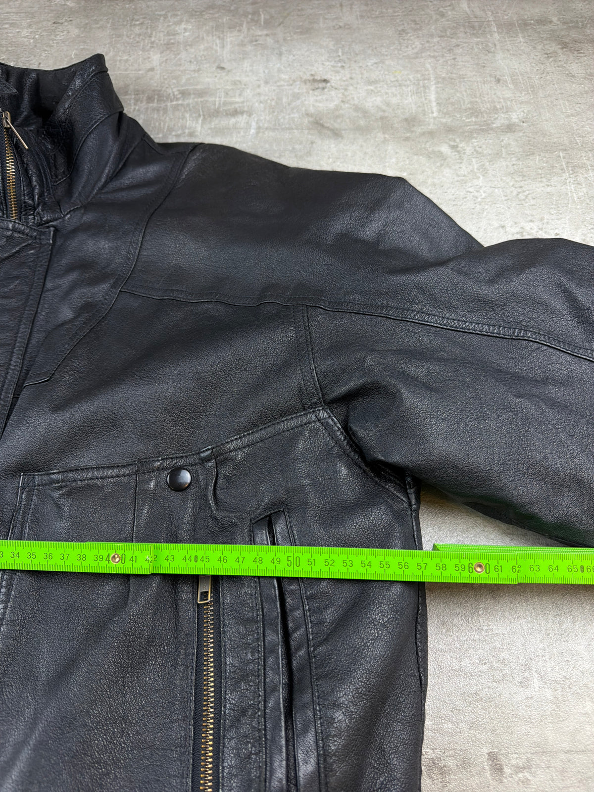Peter Lukas Oversized Leather Bomber Jacket - Black