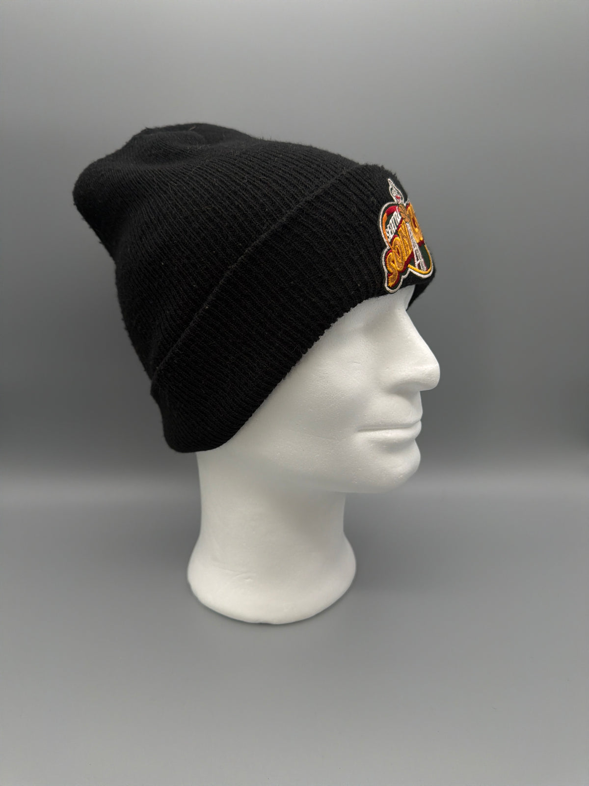 Seattle SuperSonics Vintage NBA Embroidered Logo Cuff Beanie - Black - Past Pieces