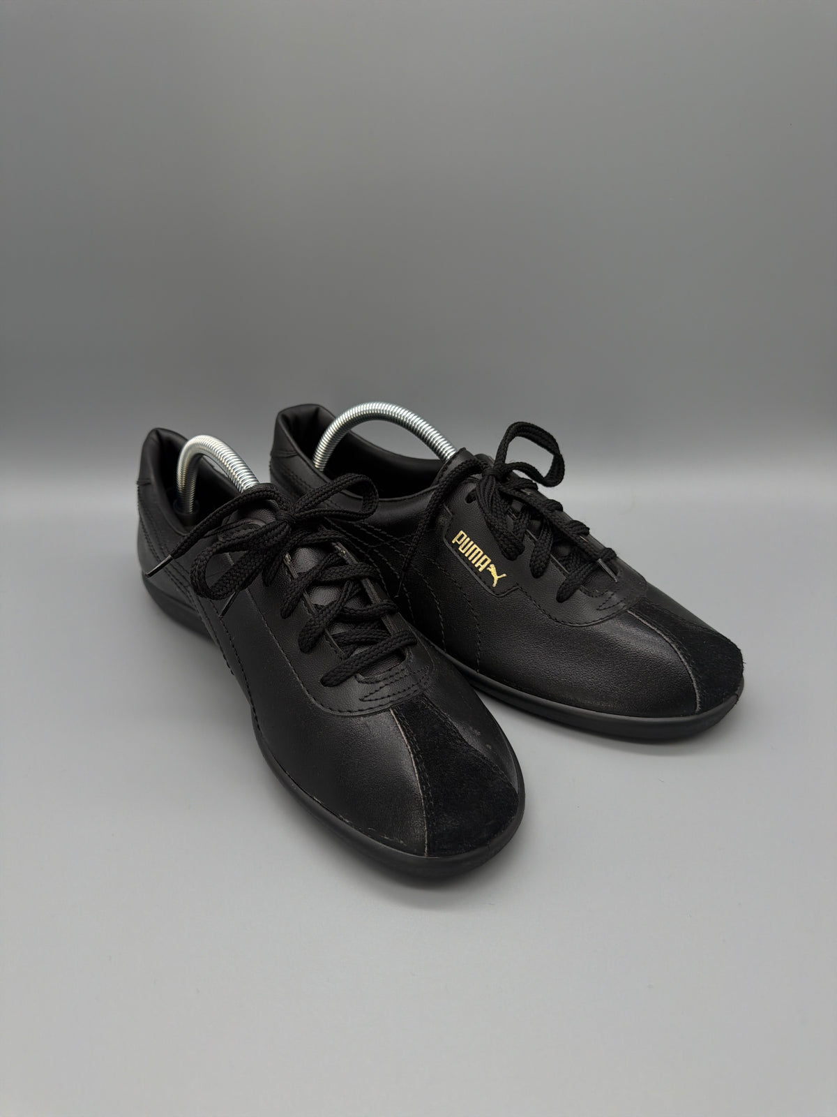 Puma City Sport Vintage Leather Low Sneaker - Black - Past Pieces