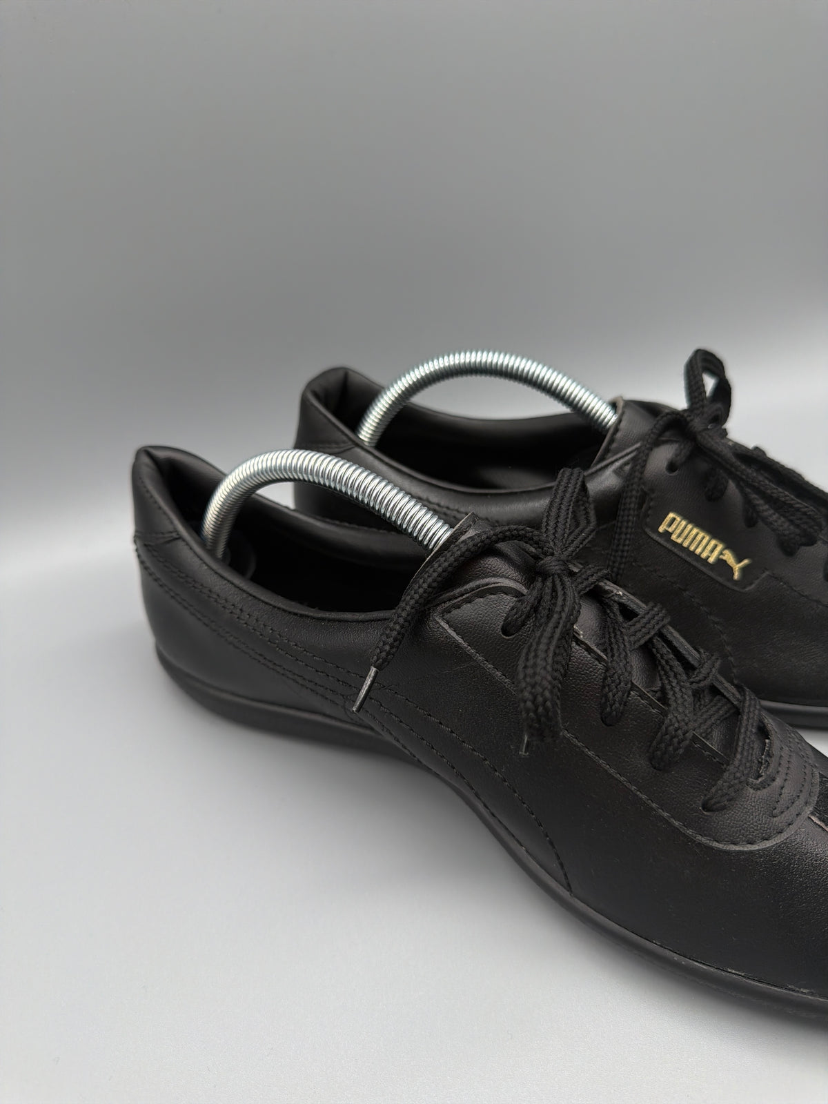 Puma City Sport Vintage Leather Low Sneaker - Black - Past Pieces