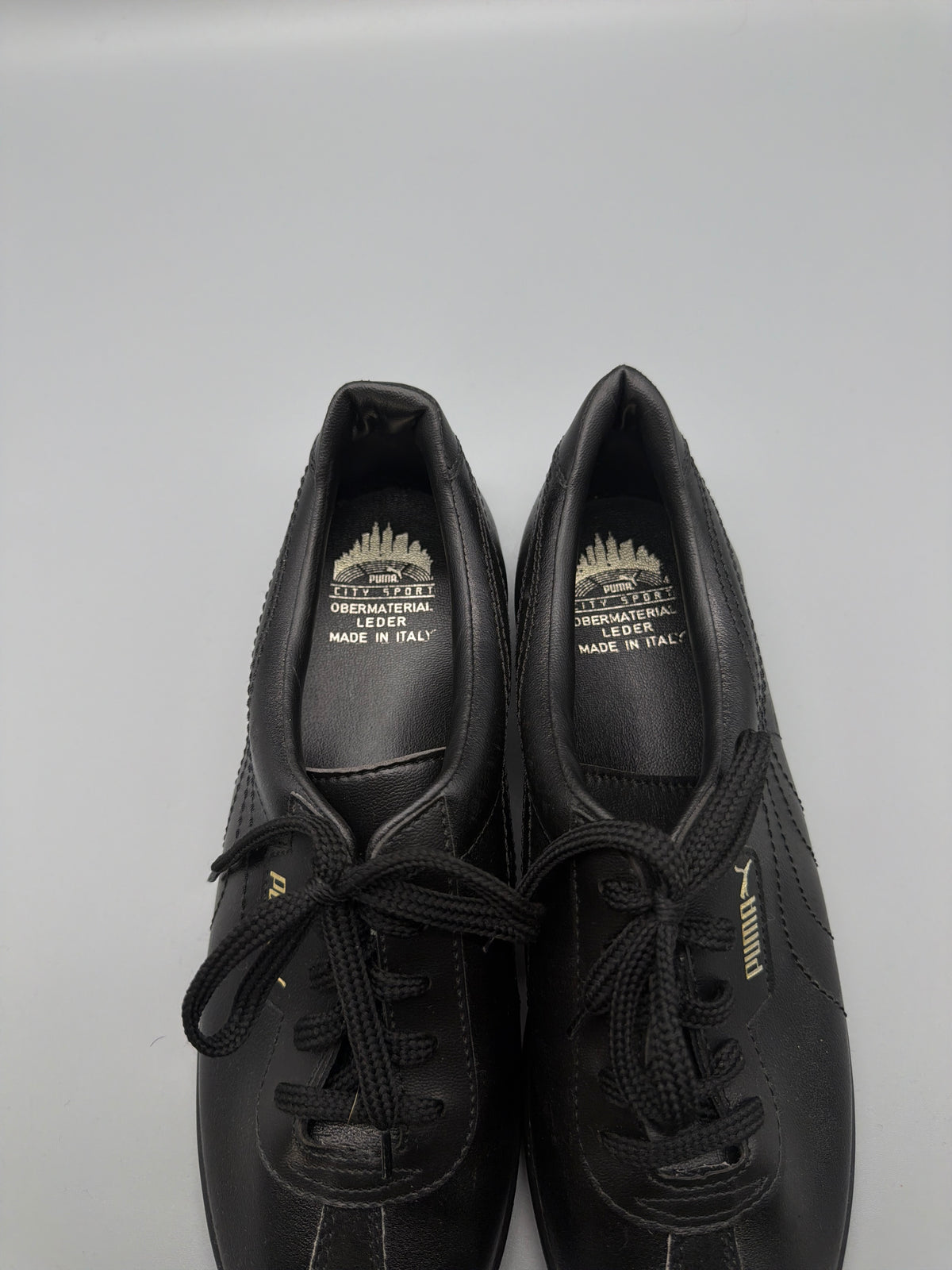 Puma City Sport Vintage Leather Low Sneaker - Black - Past Pieces