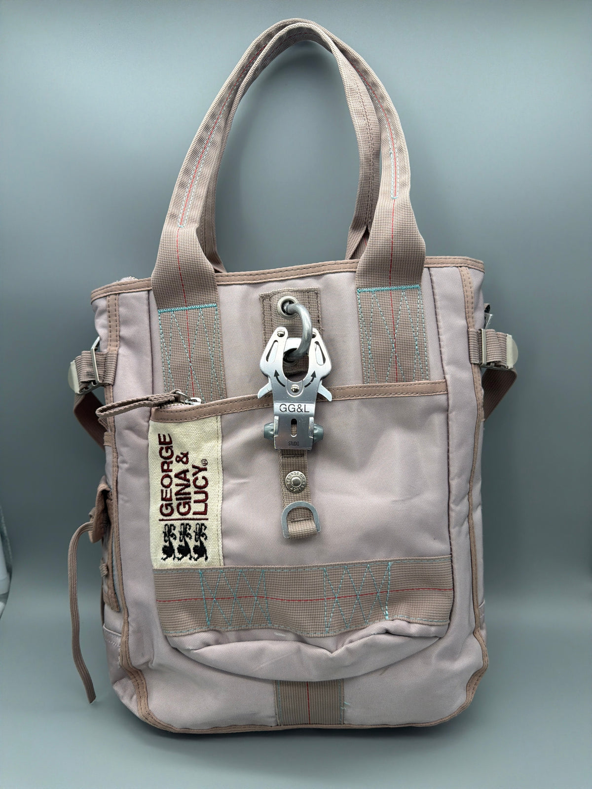 George Gina & Lucy "Little Sushi" Nylon Tote Bag - Dusty Pink / Taupe - Past Pieces