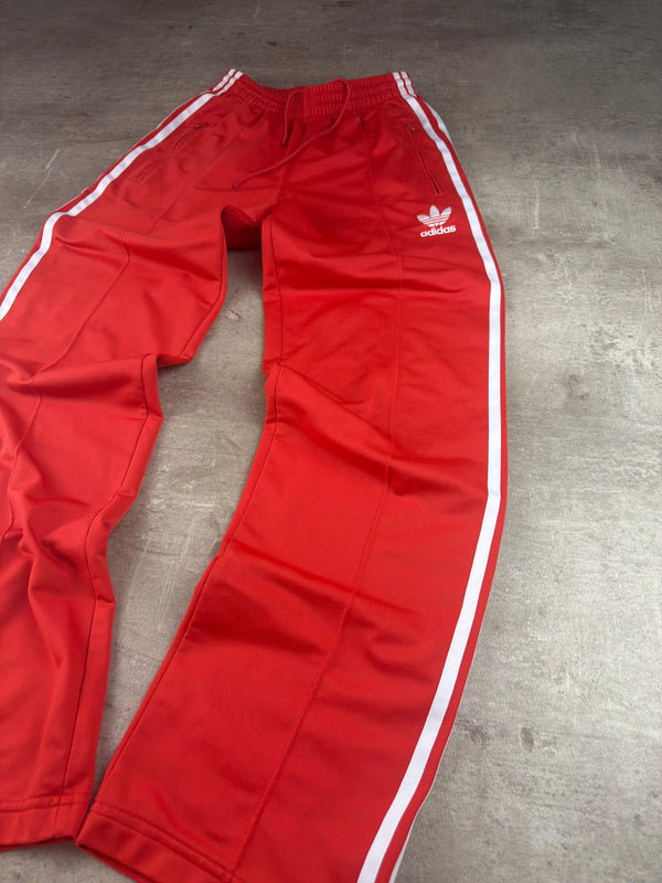Adidas Originals Trefoil Wide Leg Trackpants - Red / White