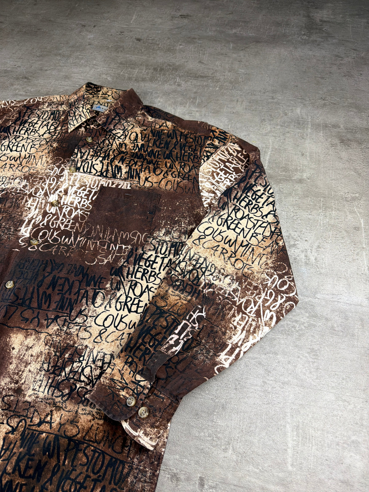 Alpenland Outdoor Vintage Graphic Text Print Longsleeve Shirt - Brown / Black - Past Pieces