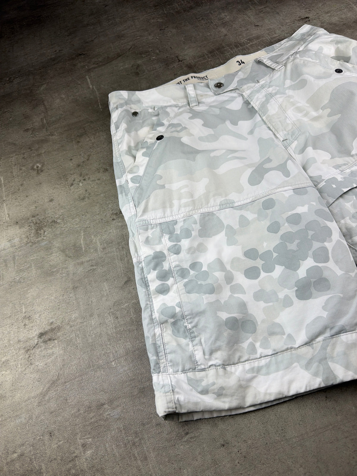 G-Star Raw Baggy Camo Cargo Shorts - Snow White / Light Grey - Past Pieces