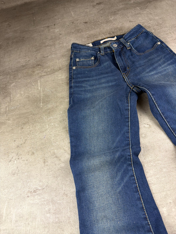 Levi's 725 High Rise Bootcut Flared Denim - Medium Blue Washed