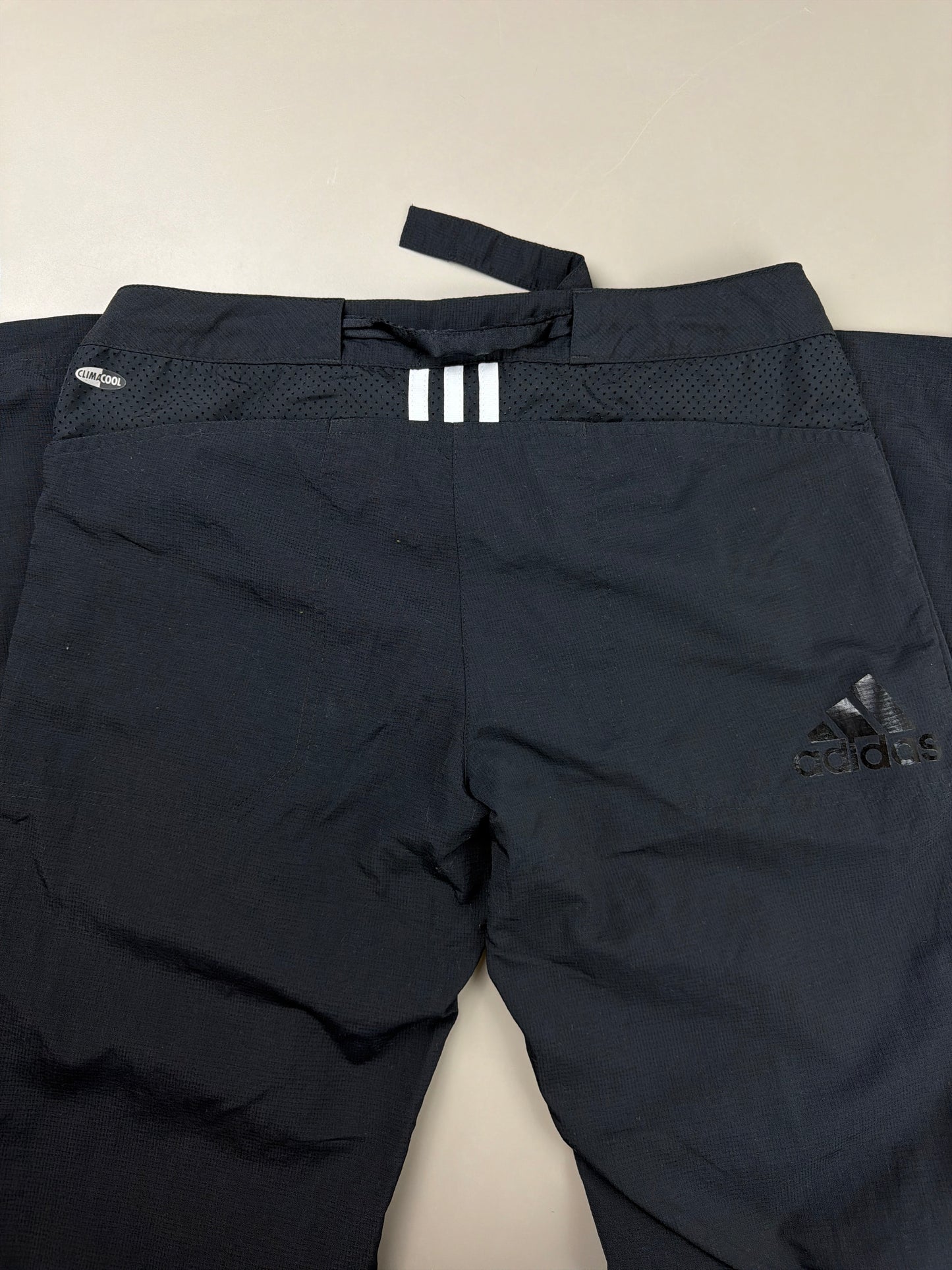 Adidas Y2K "Clima365" Low-Waist Trackpants - Black White Gorpcore