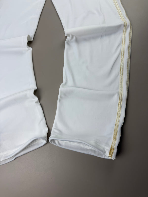 Adidas Y2K "Golden Stripes" Trackpants - White / Gold