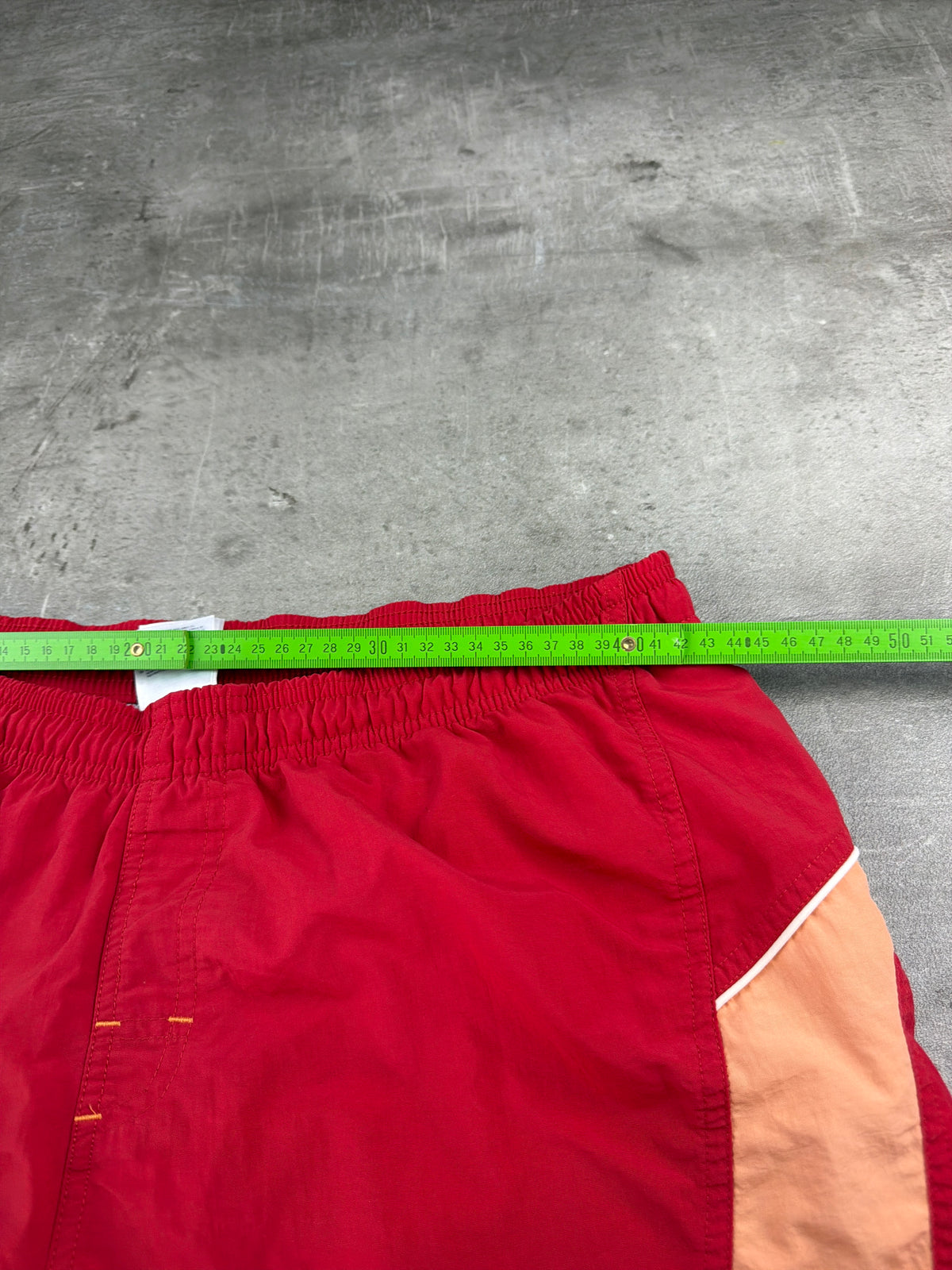 Adidas Y2K Embroidered Logo Swim Shorts - Red / Peach Orange – Ansicht 8